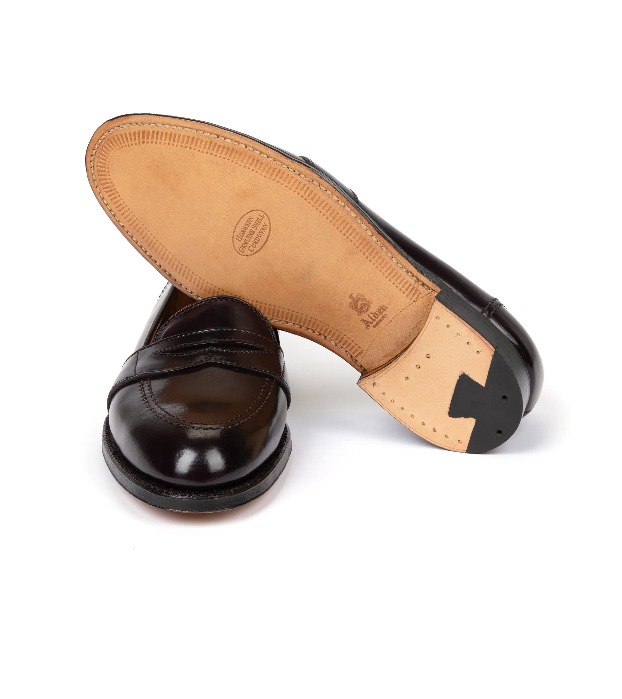 Alden Cordovan Full Strap Loafer: Dark Burgundy 684 - Image 4