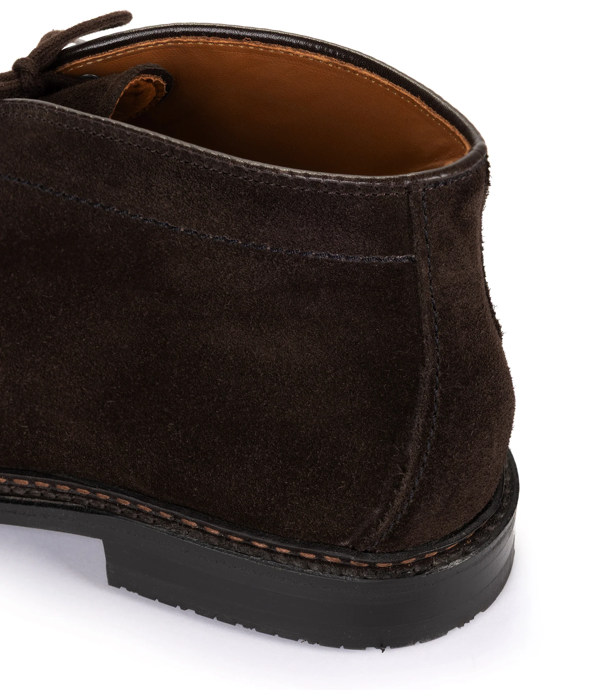 Alden Suede Rubber Soled Chukka: Chocolate 1597L - Image 3