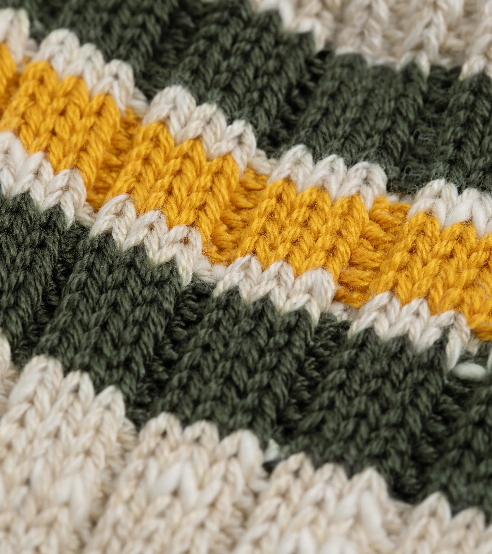 Anonymous Ism 3 Line Slub Q Socks: Beige/Olive/Yellow - Image 3