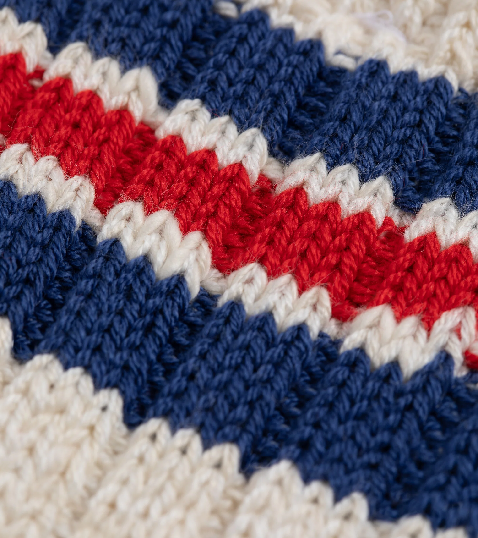 Anonymous Ism 3 Line Slub Q Socks: Off White/Blue/Red - Image 3