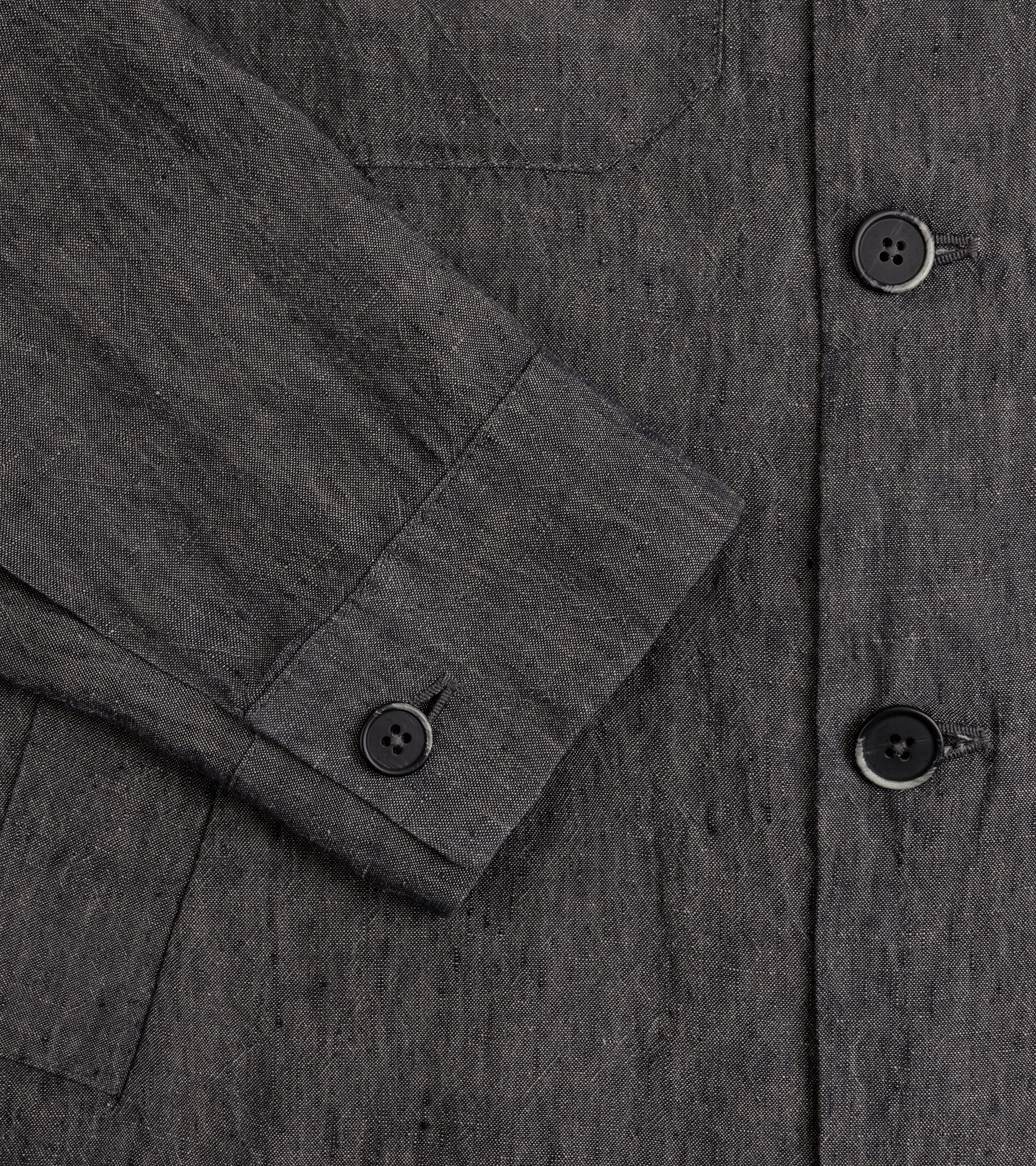 Barena Ravel Marte Linen Shirt Jacket: Navy - Image 3