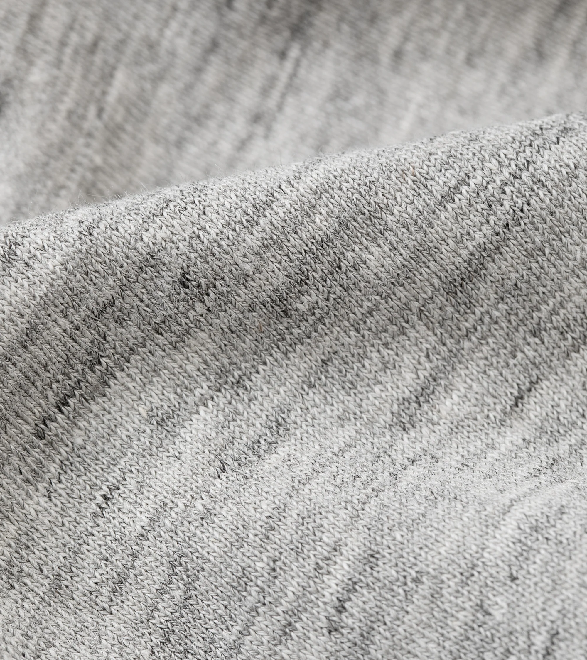 Batoner Belgian Linen Urake Crew Neck Sweater: Grey - Image 4