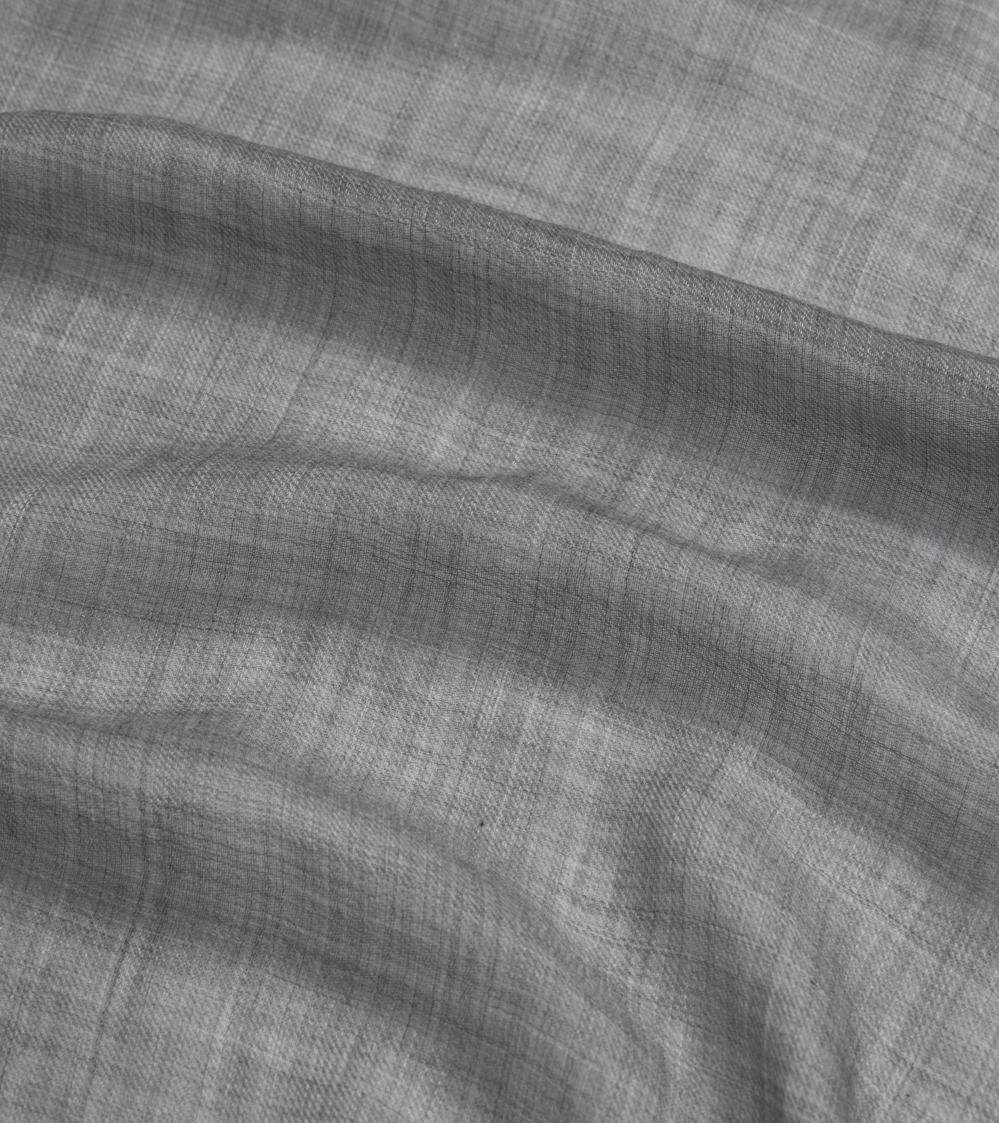 Begg Wispy Solid Cashmere Scarf: Mid Grey - Image 2