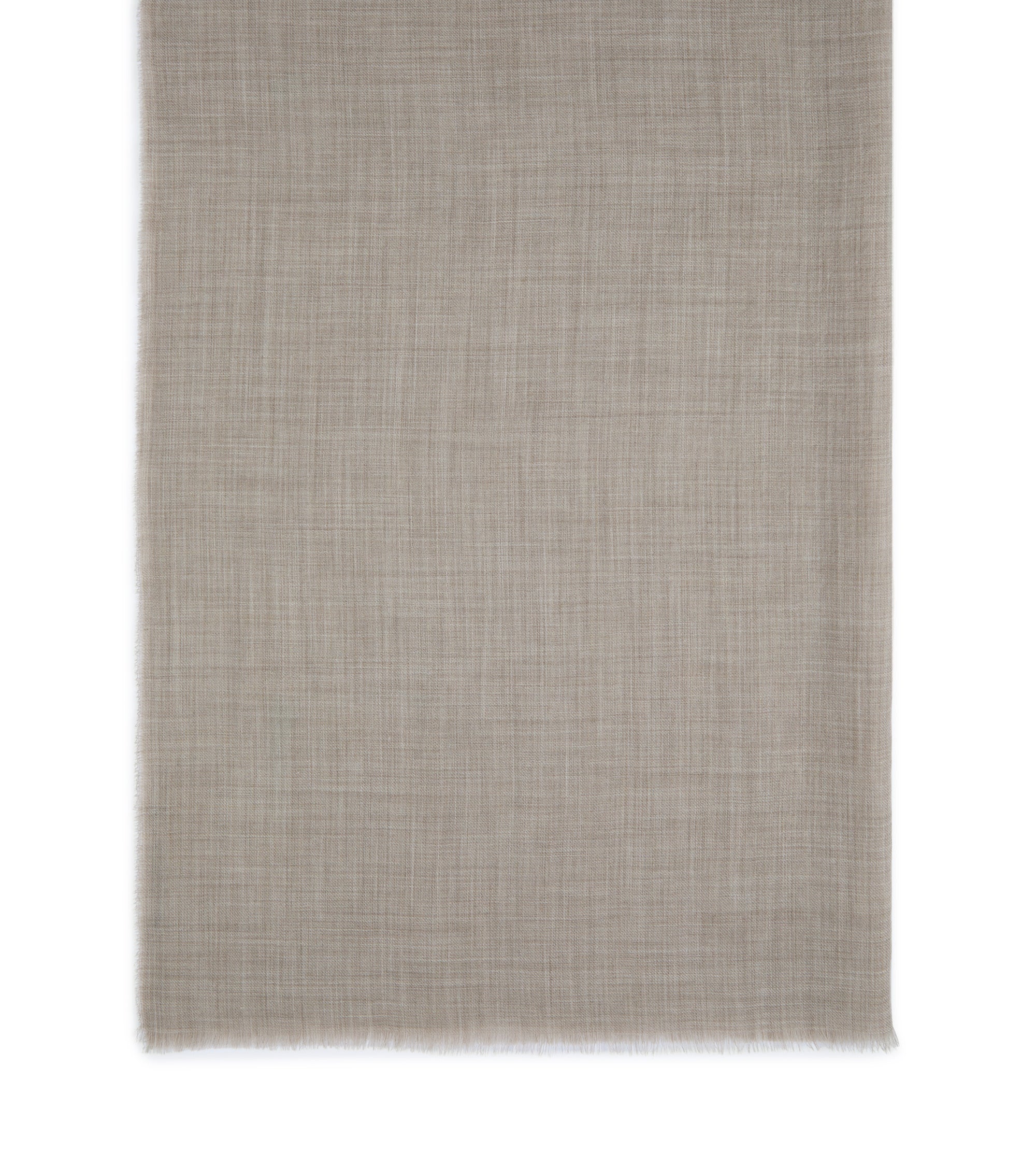 Begg Wispy Solid Cashmere Scarf: Dark Natural - Image 2
