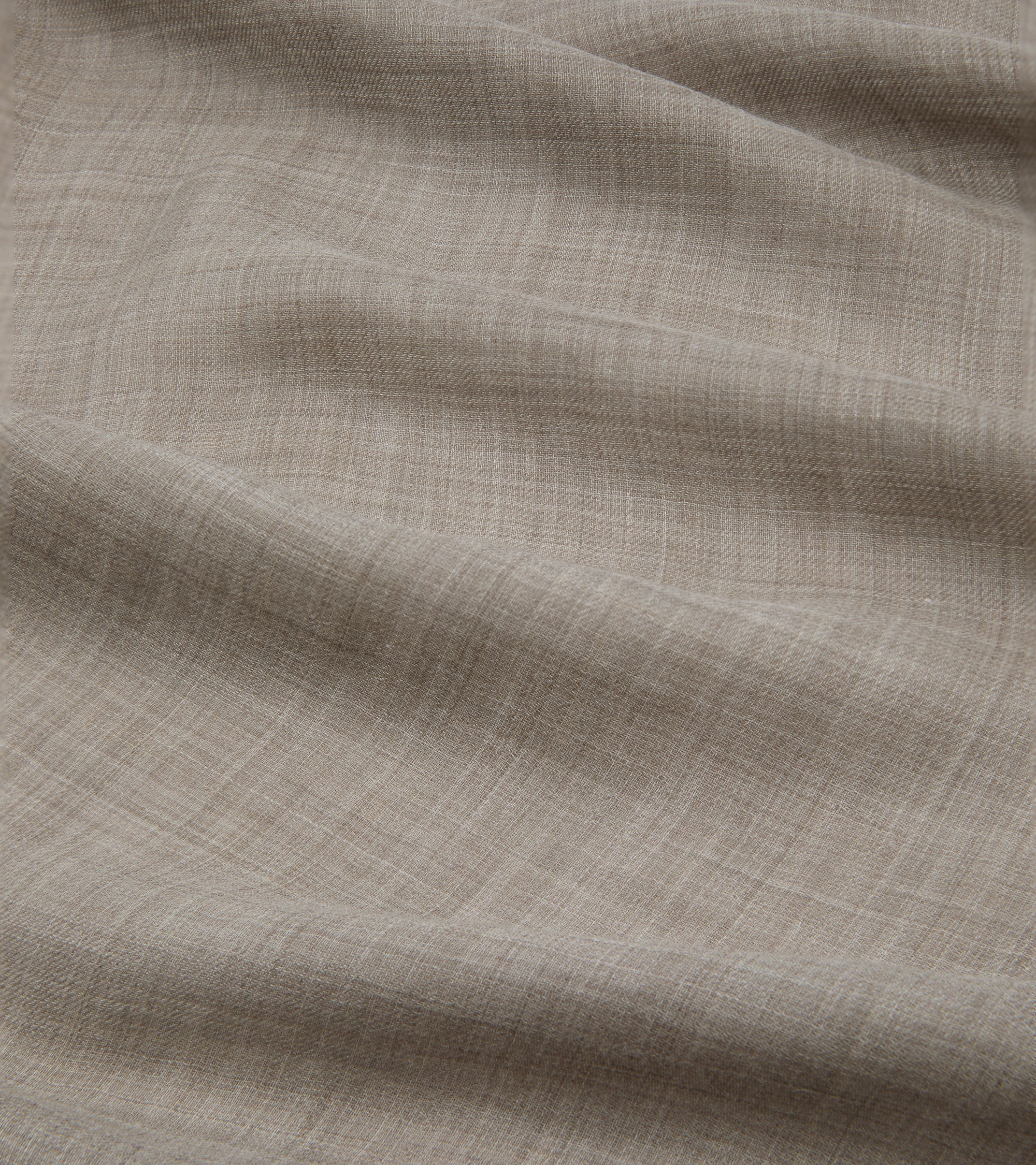 Begg Wispy Solid Cashmere Scarf: Dark Natural - Image 3
