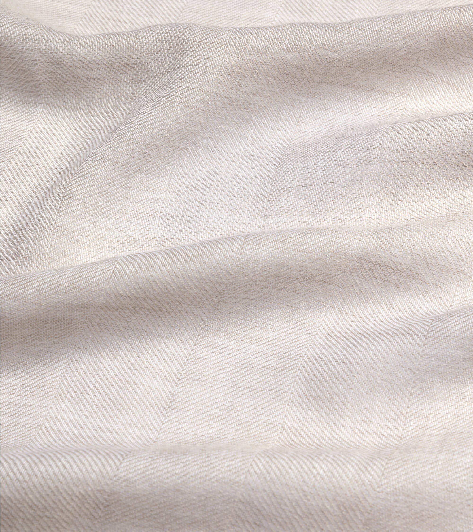 Begg x Co Fiji Archer Cashmere Cotton Mix Scarf: Natural Army - Image 2