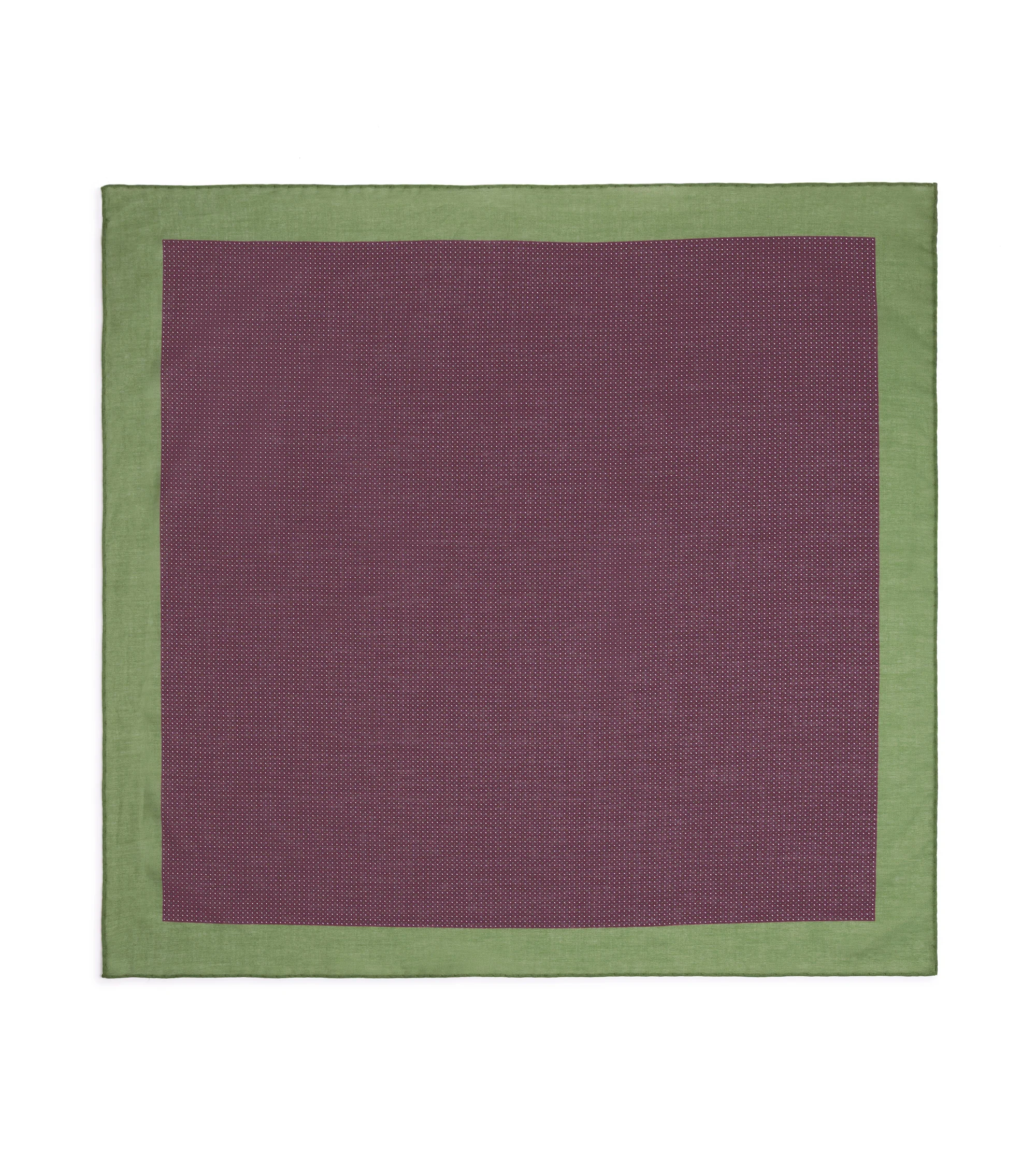 Bigi Cotton Double Dot Bandana: Burgundy/Green - Image 2