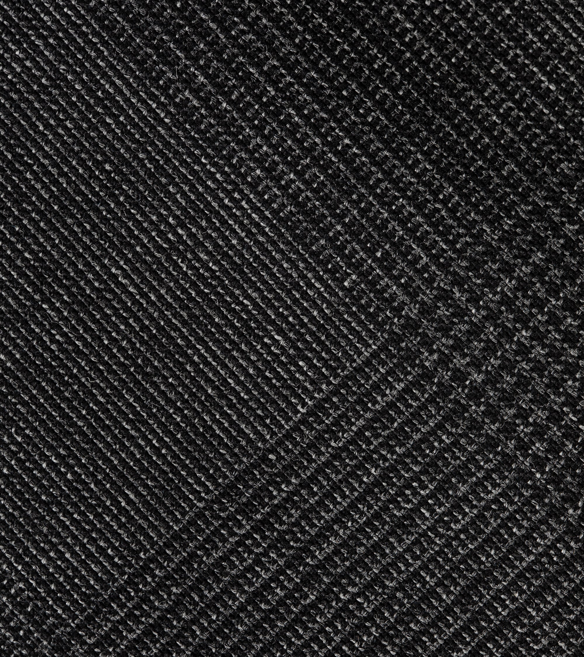 Bigi Lightweight Wool Prince of Wales Check Tie: Grey - Image 2
