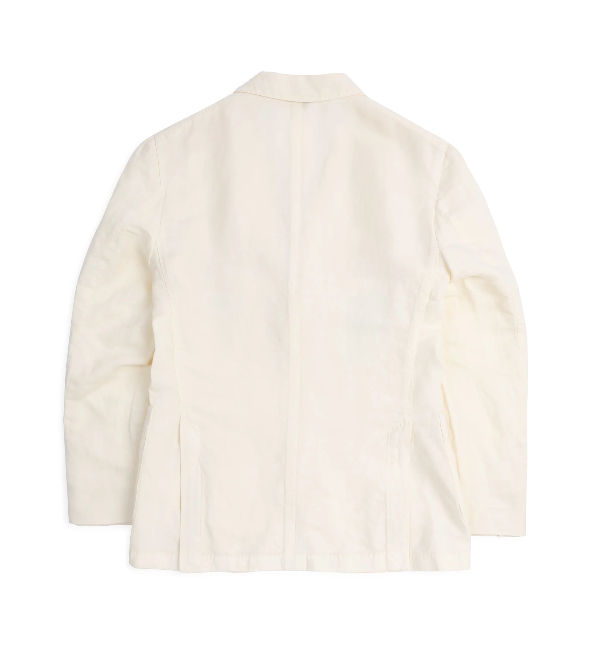 Boglioli Brushed Cotton Linen Suit Jacket: White - Image 3