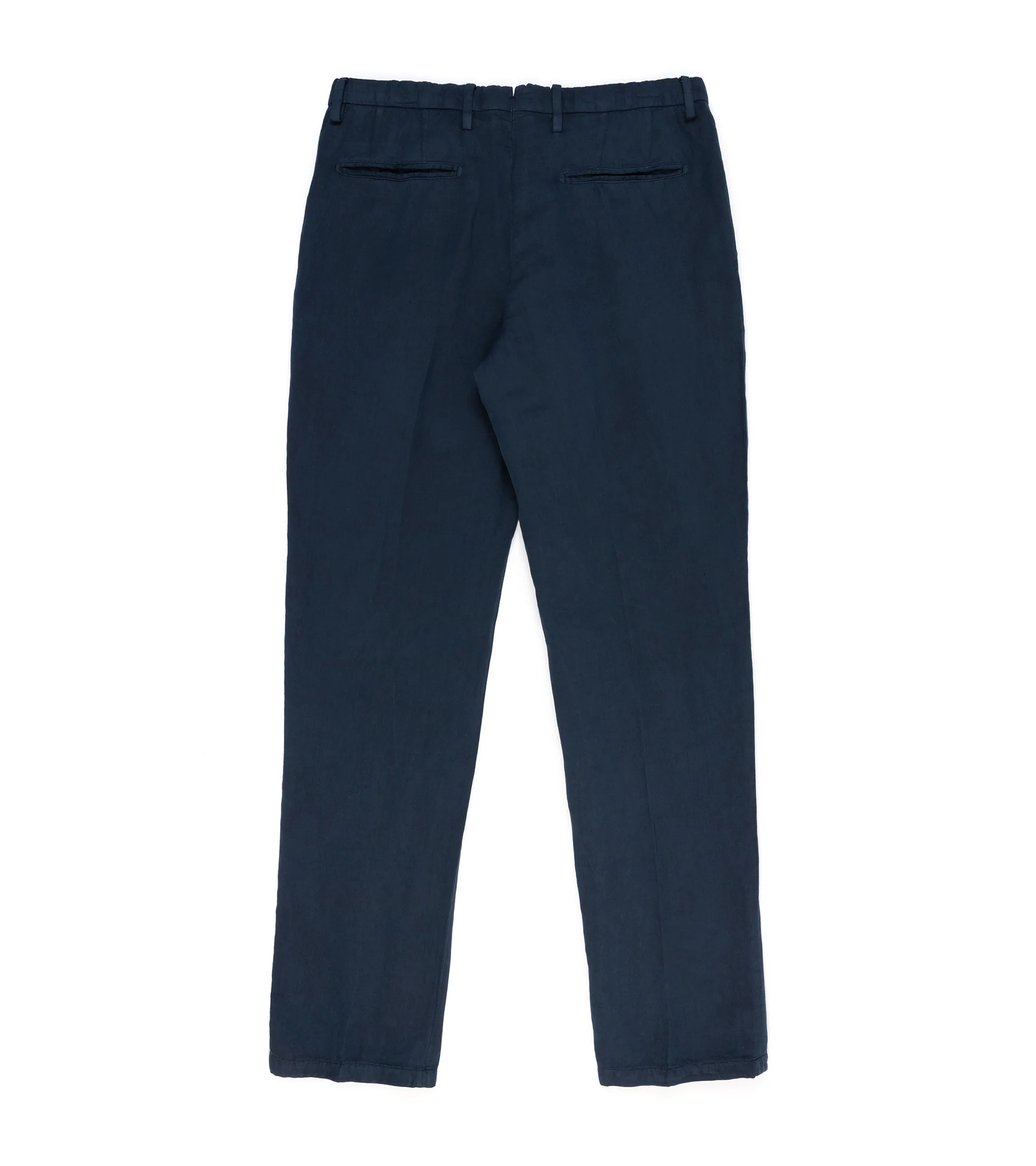 Boglioli Brushed Cotton Linen Suit Trousers: Navy - Image 3