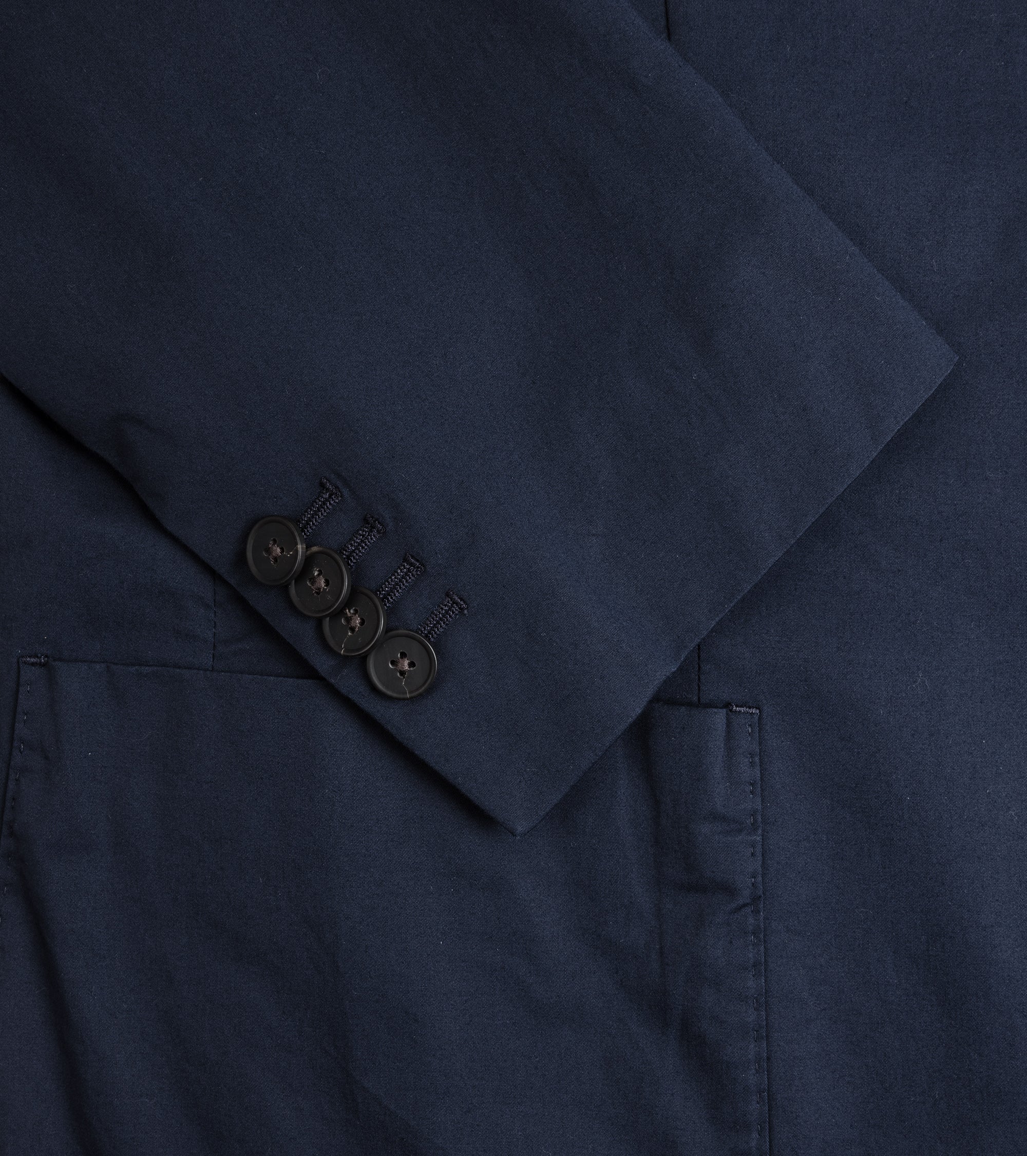Boglioli Cotton Stretch Travel Suit Jacket: Navy - Image 4