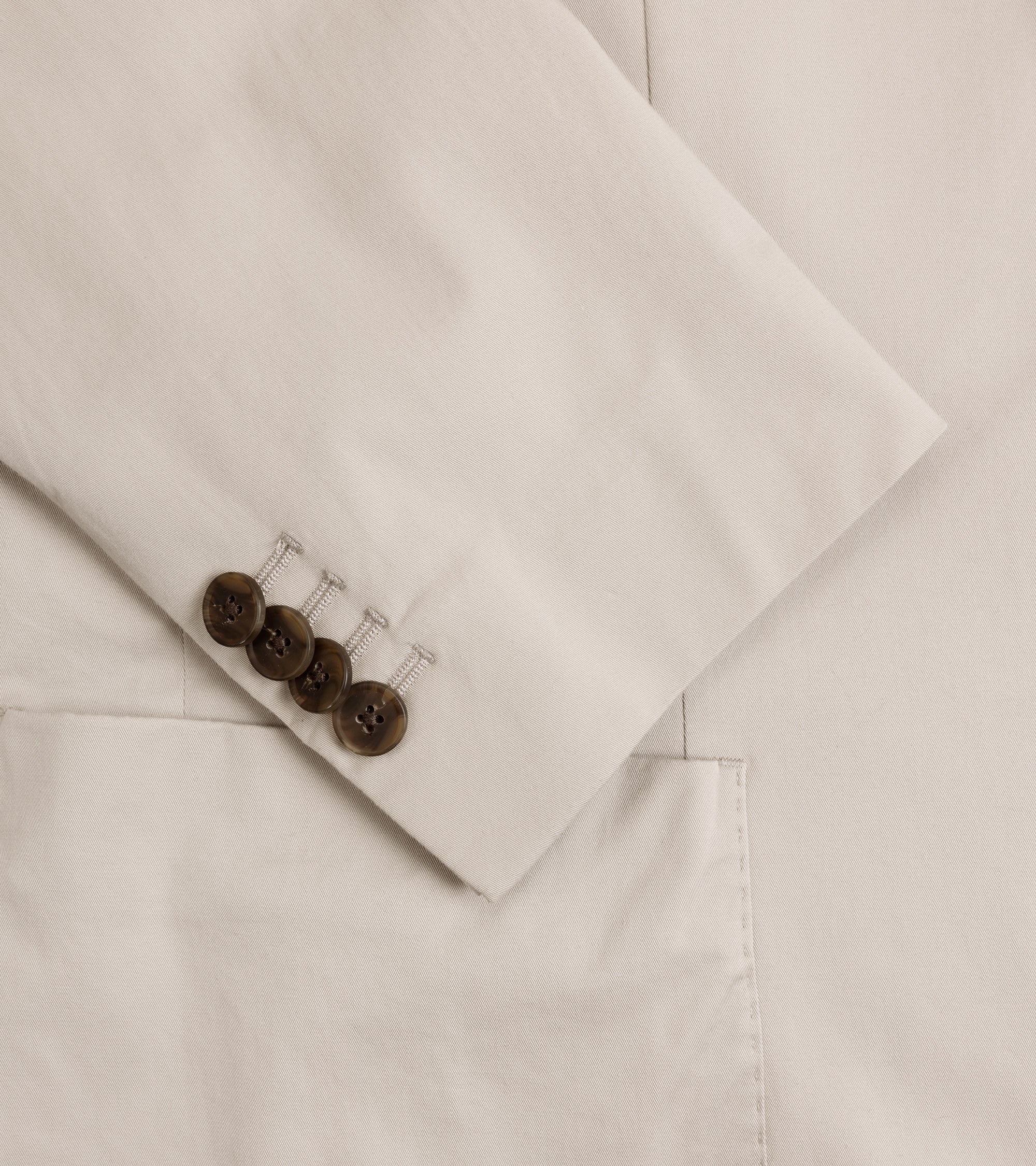 Boglioli Cotton Stretch Travel Suit Jacket: Putty - Image 4