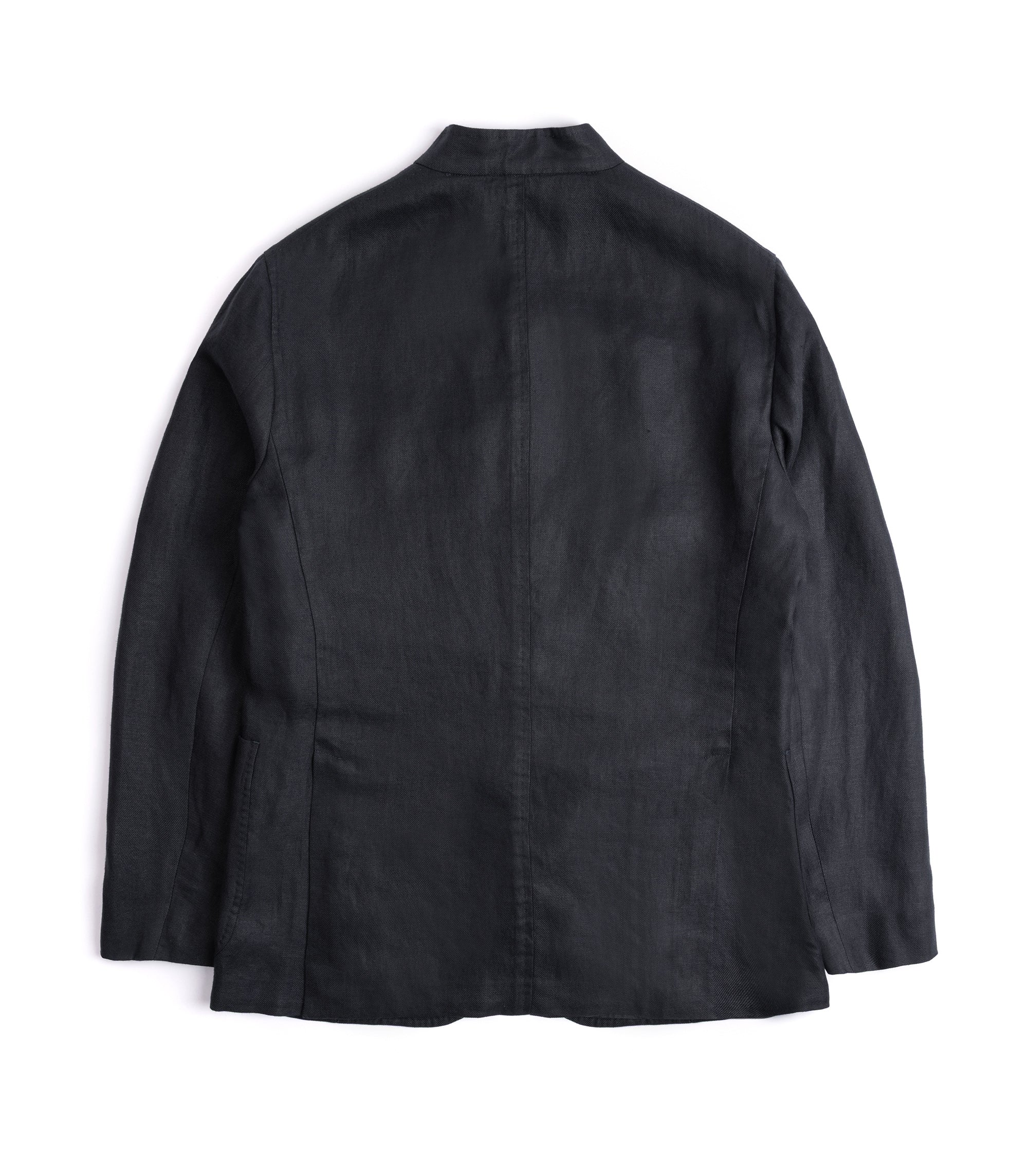 Boglioli Washed Irish Linen Gassman Jacket: Navy - Image 3