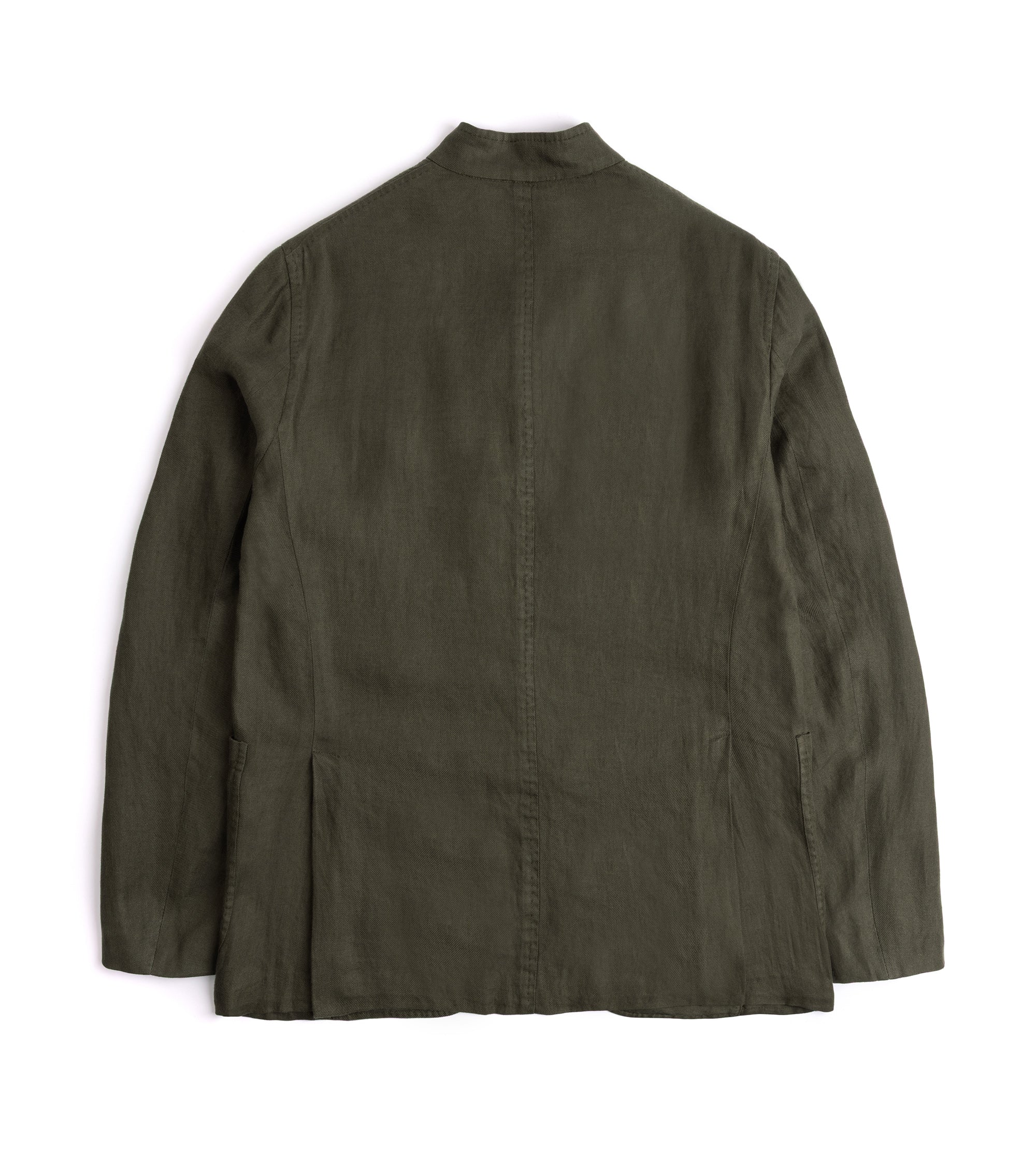 Boglioli Washed Irish Linen Gassman Jacket: Olive - Image 4