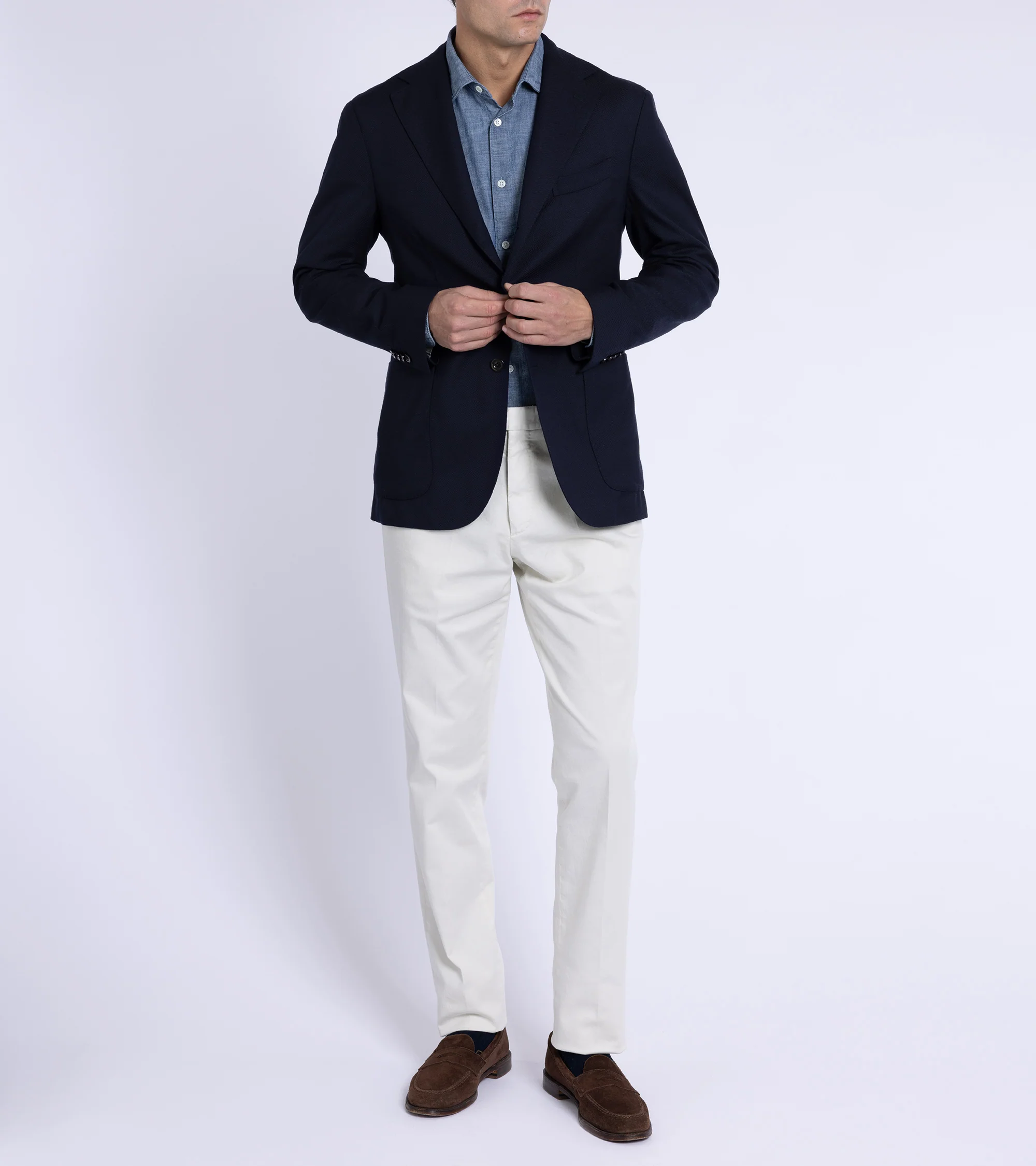 Boglioli for Trunk Wool Hopsack K Jacket: Navy - Image 7