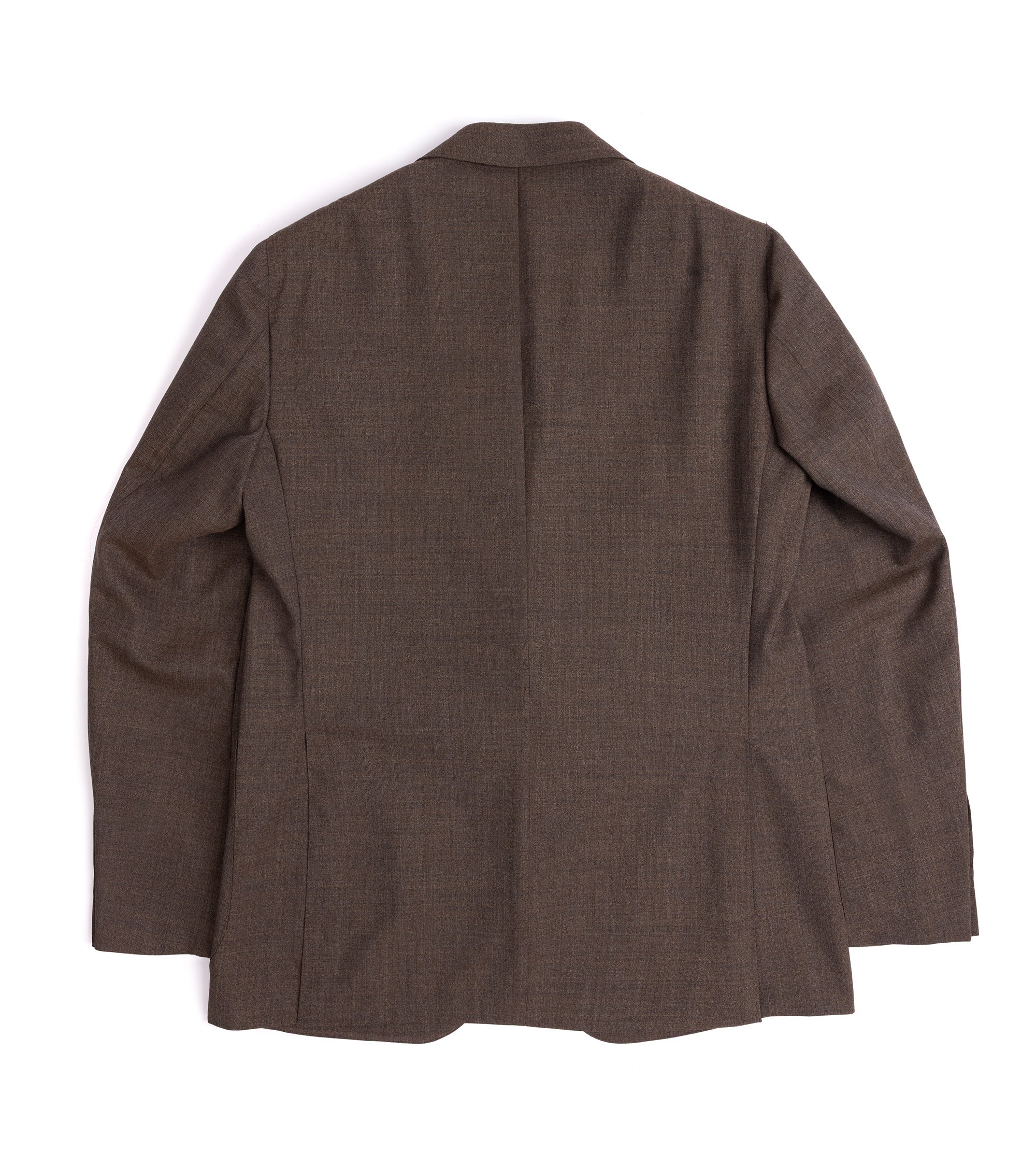 Caruso Aida 3-Ply Wool Canvas Suit: Brown - Image 3