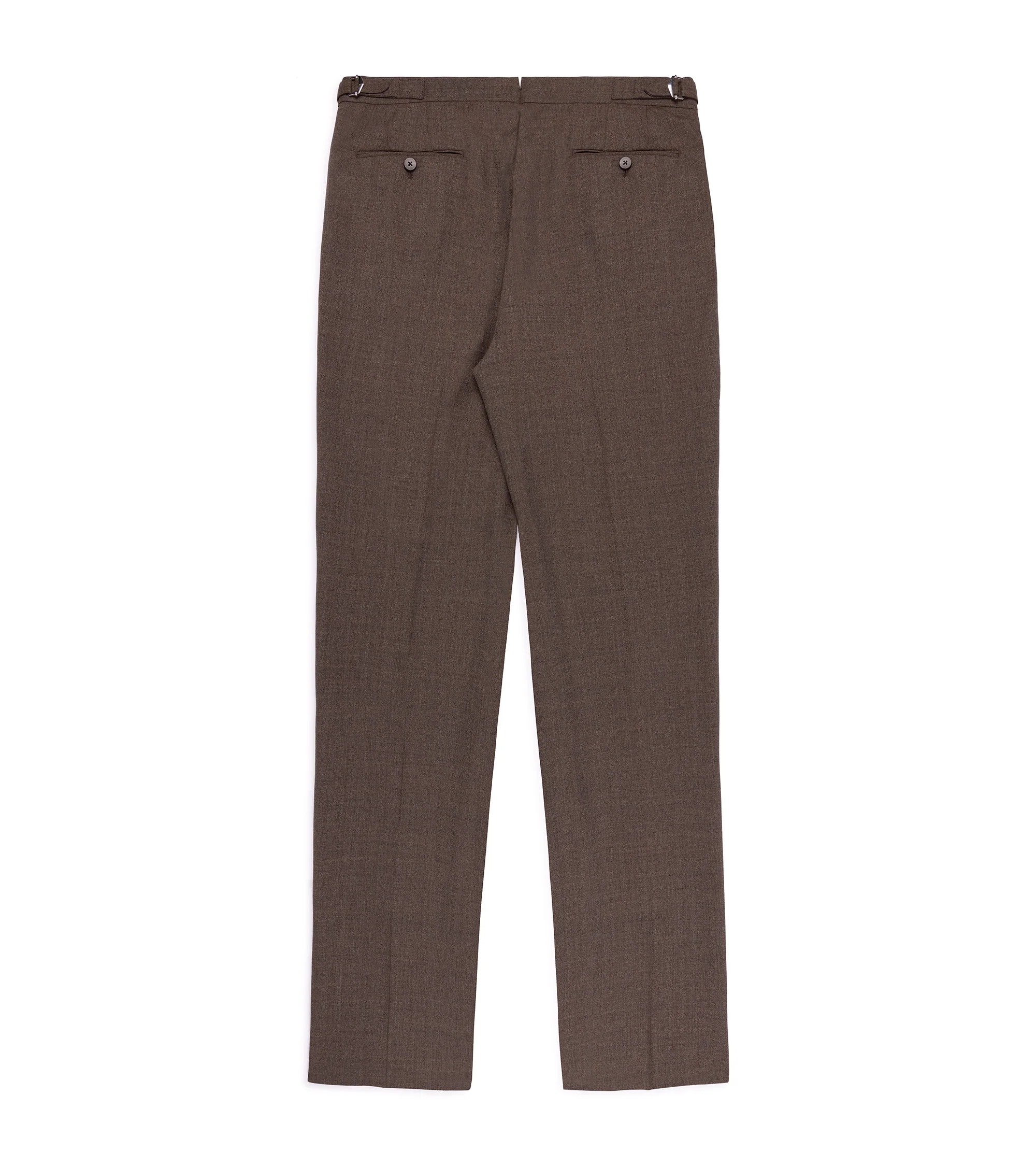 Caruso Aida 3-Ply Wool Canvas Suit: Brown - Image 6