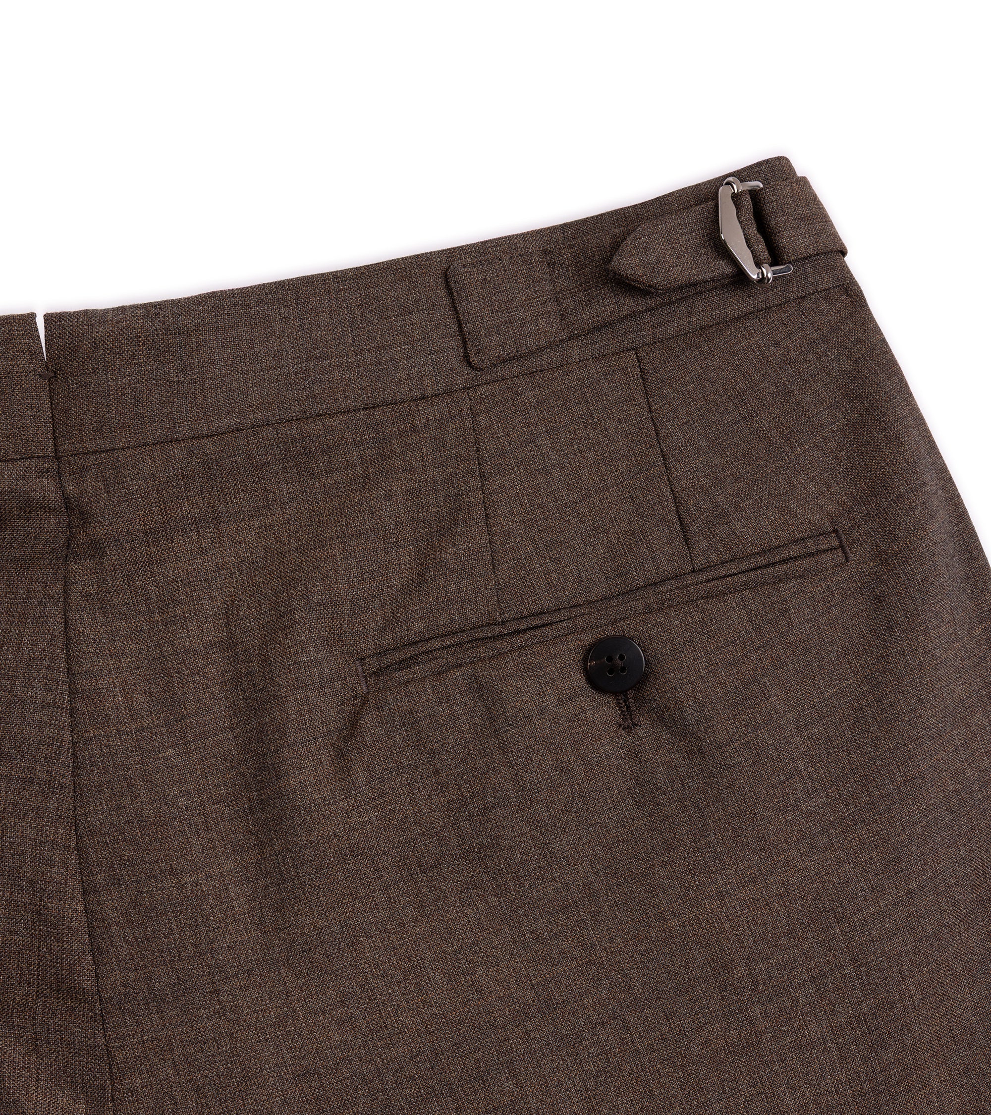 Caruso Aida 3-Ply Wool Canvas Suit: Brown - Image 8