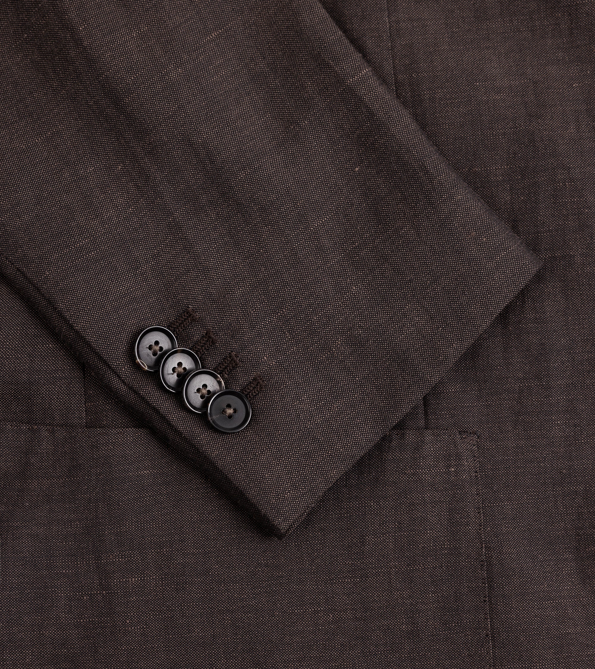 Caruso Butterfly Wool Linen Jacket: Brown - Image 4