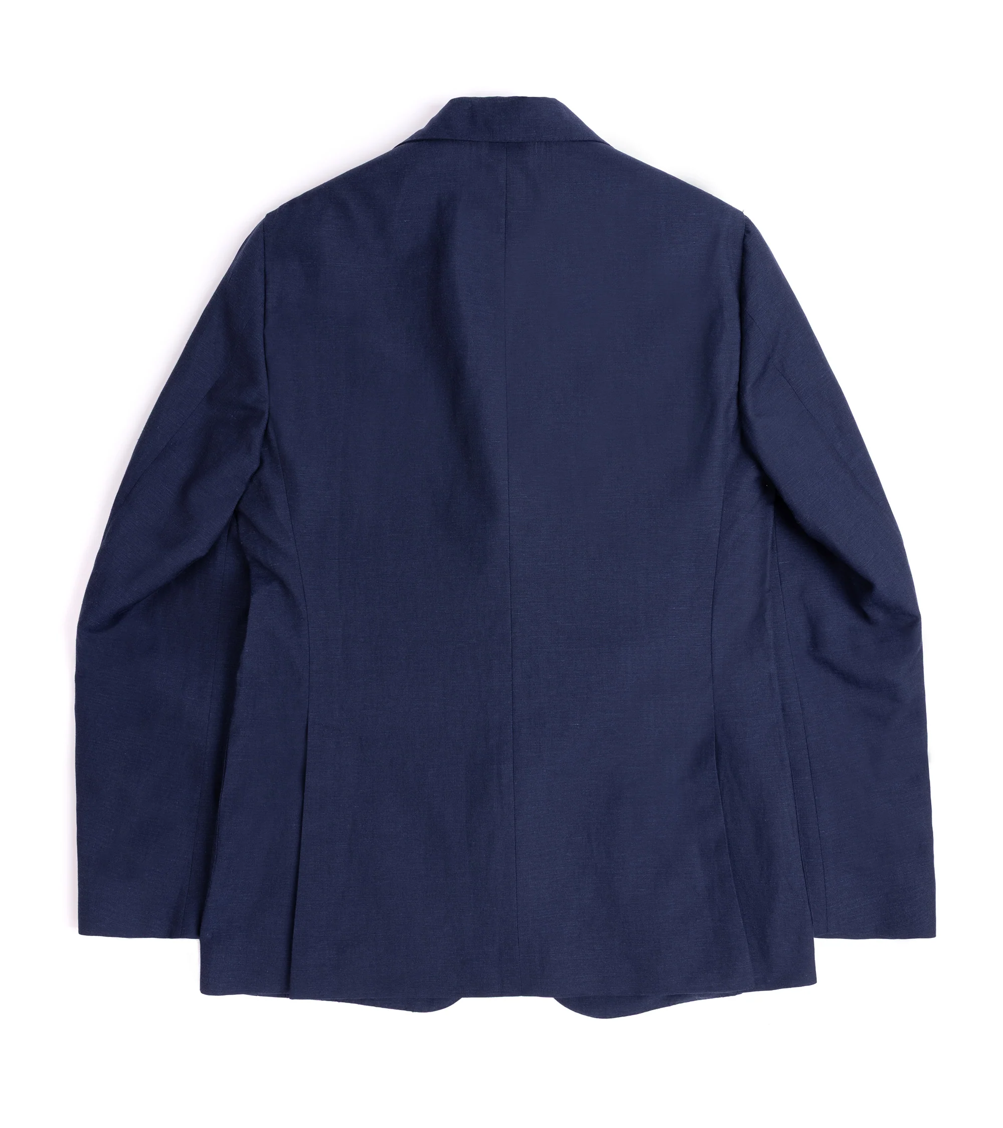 Caruso Butterfly Wool Linen Jacket: Navy - Image 3