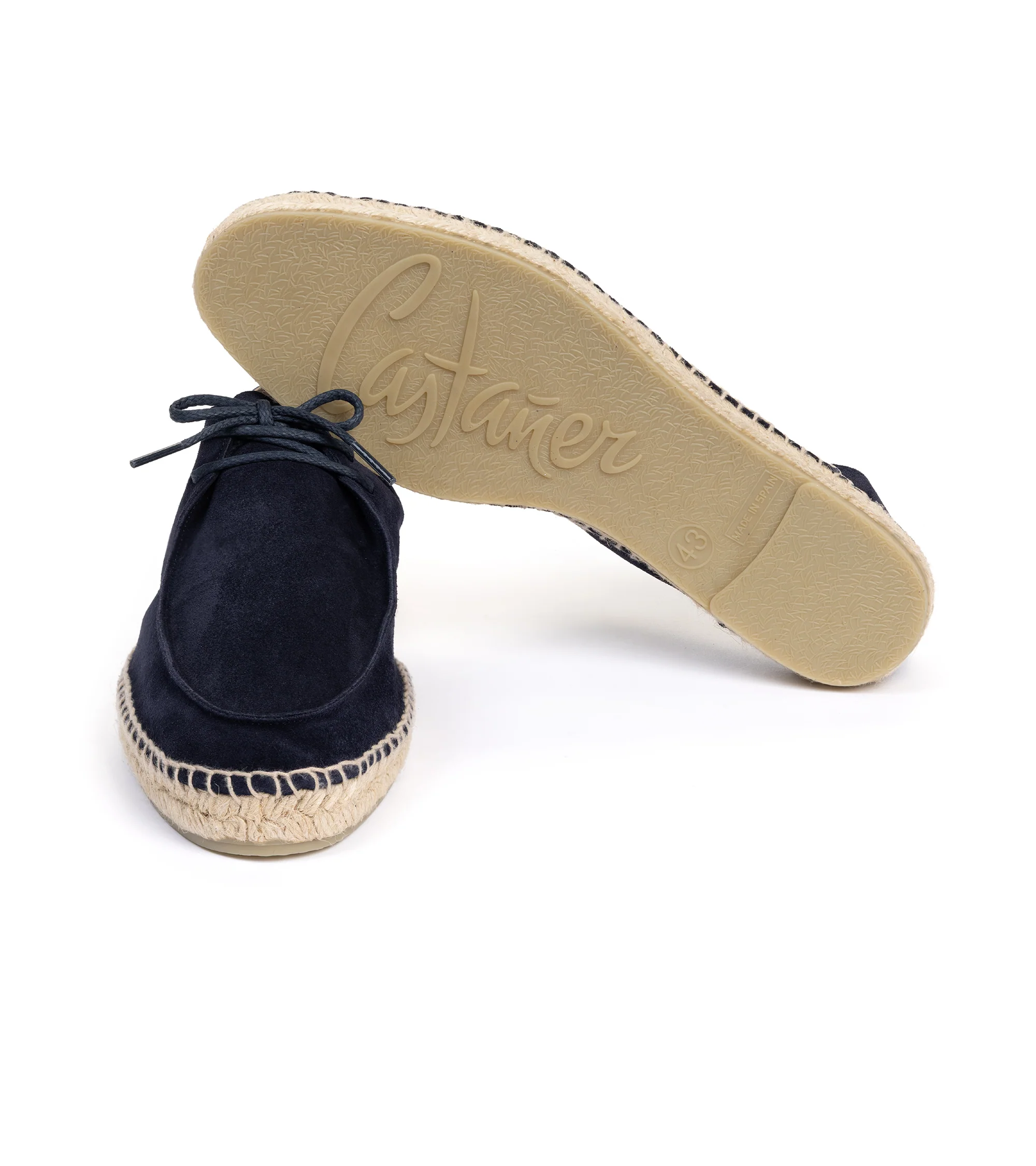 Castañer Ned Suede Lace-Up Espadrille: Navy - Image 4