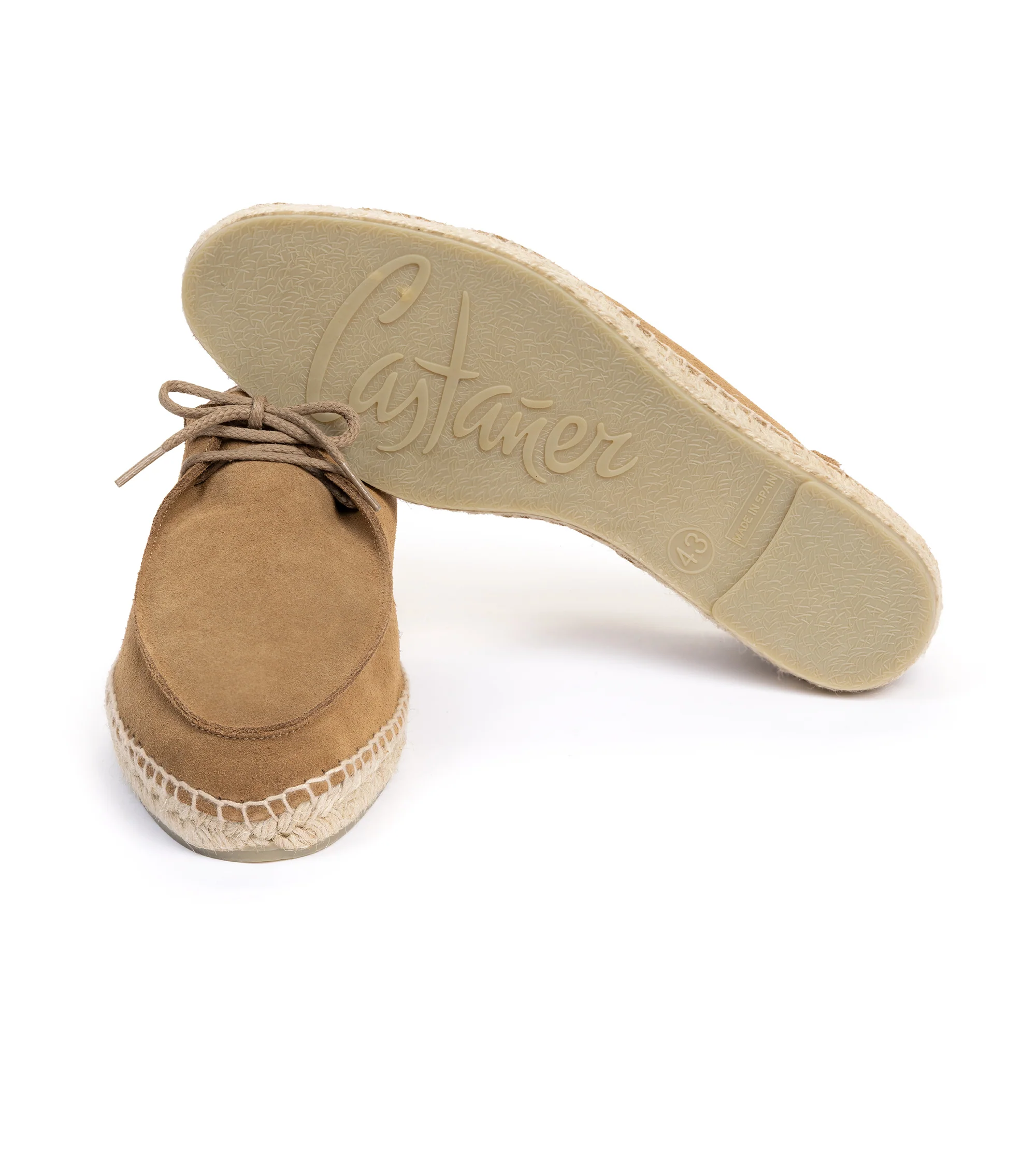 Castañer Ned Suede Lace-Up Espadrille: Sand - Image 4