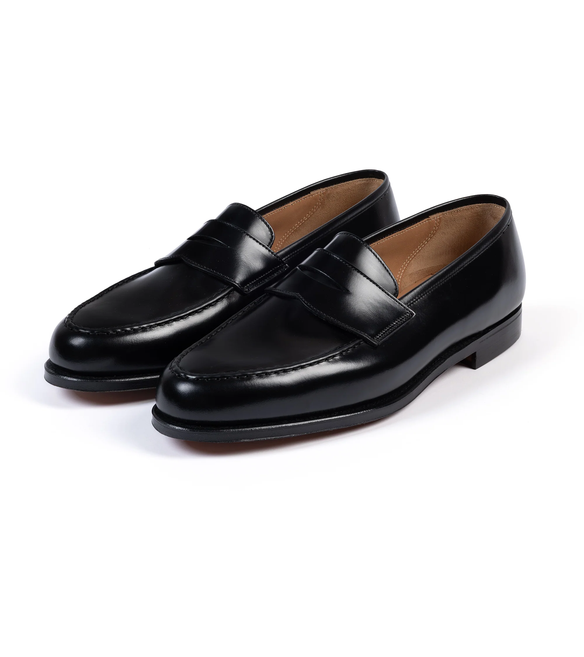 Crockett & Jones Boston Loafer: Black Cavalry Leather - Image 3