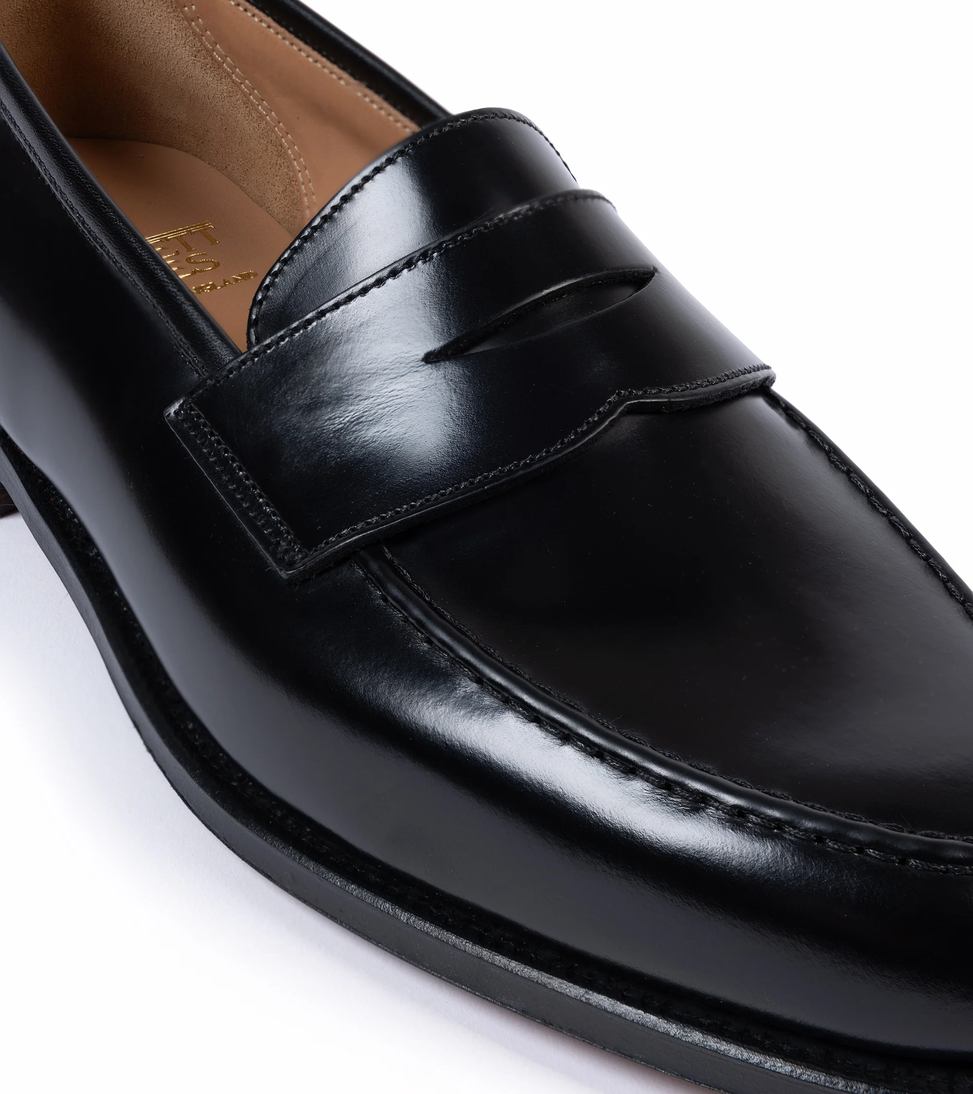 Crockett & Jones Boston Loafer: Black Cavalry Leather - Image 5