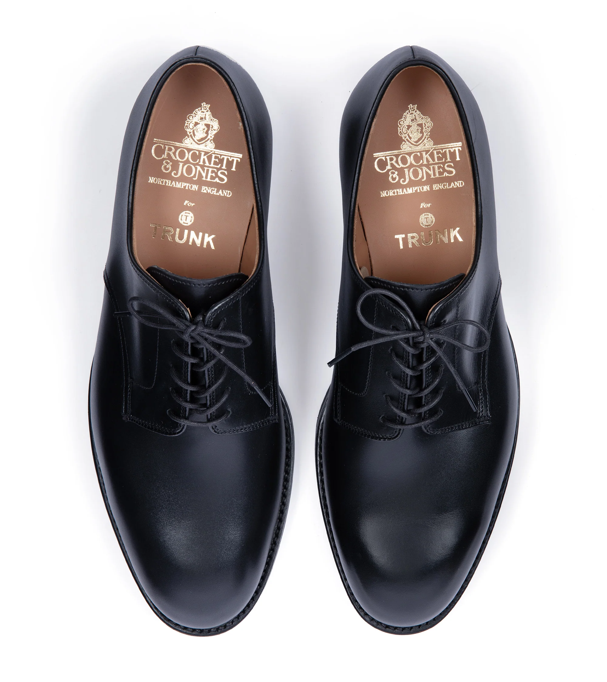 Crockett & Jones for Trunk Cornell II Derby Shoe: Black Leather - Image 5