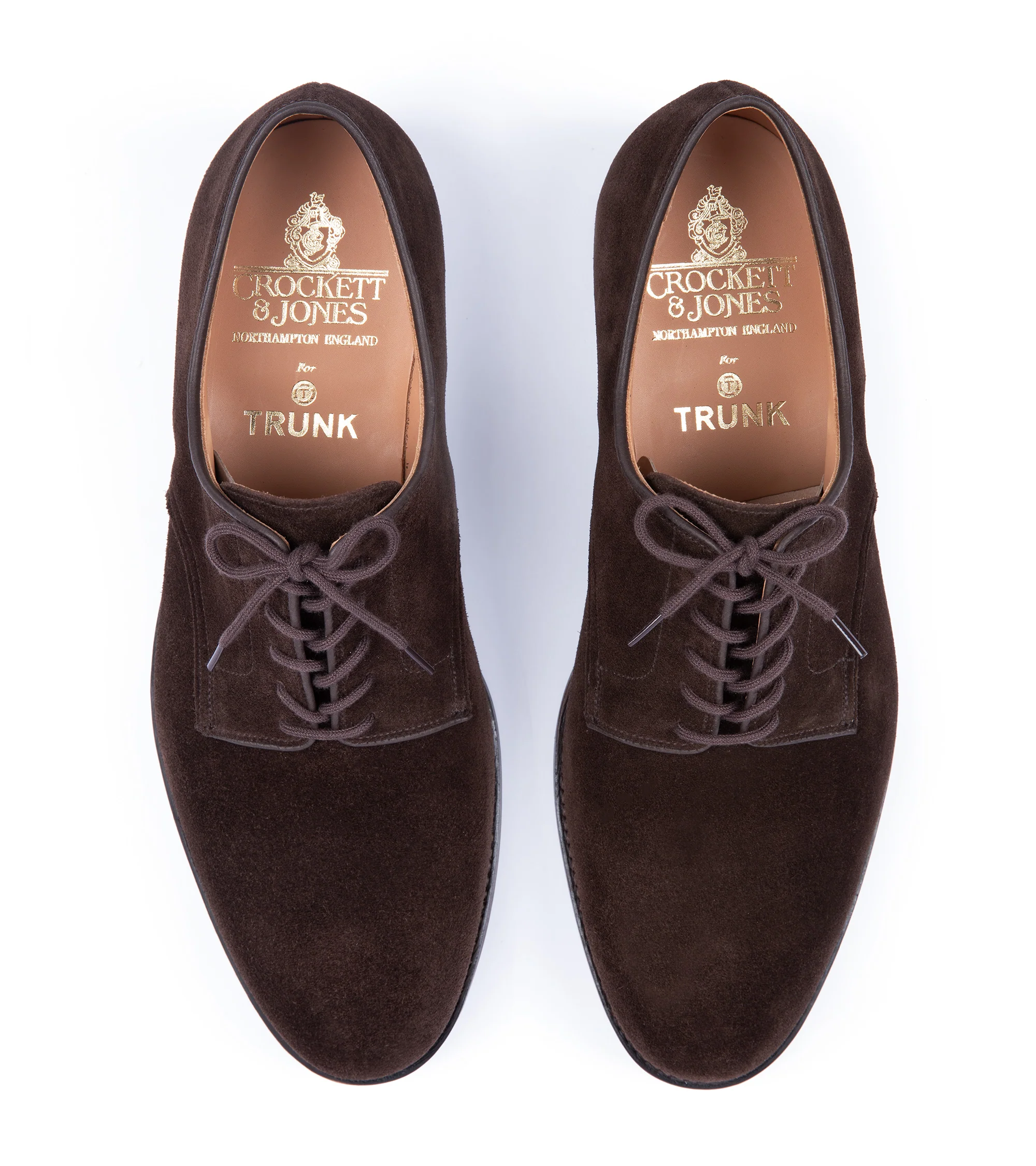 Crockett & Jones for Trunk Cornell II Derby Shoe: Brown Suede - Image 5