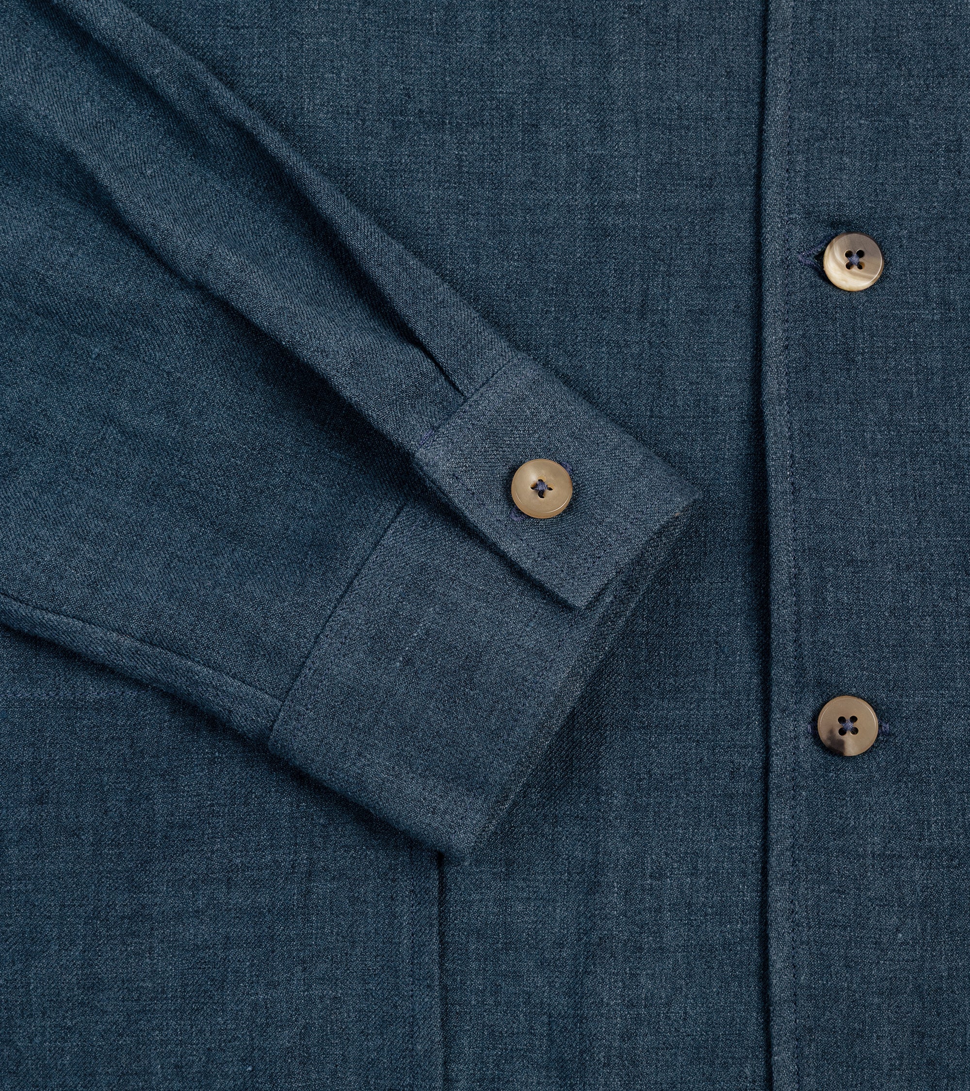 De Bonne Facture Belgian Wool Linen Painter's Jacket: Prussian Blue - Image 4