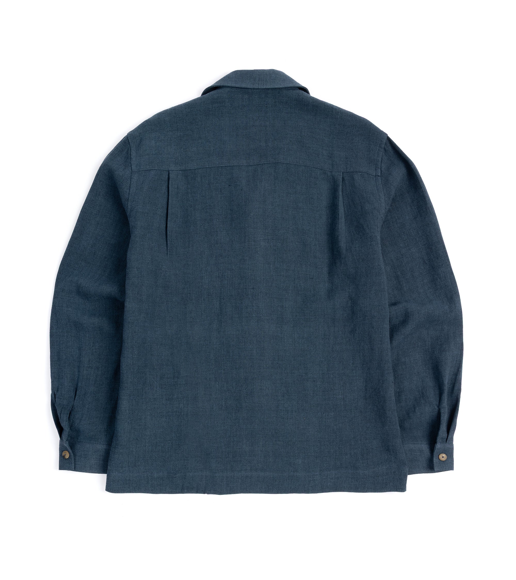 De Bonne Facture Belgian Wool Linen Painter's Jacket: Prussian Blue - Image 5