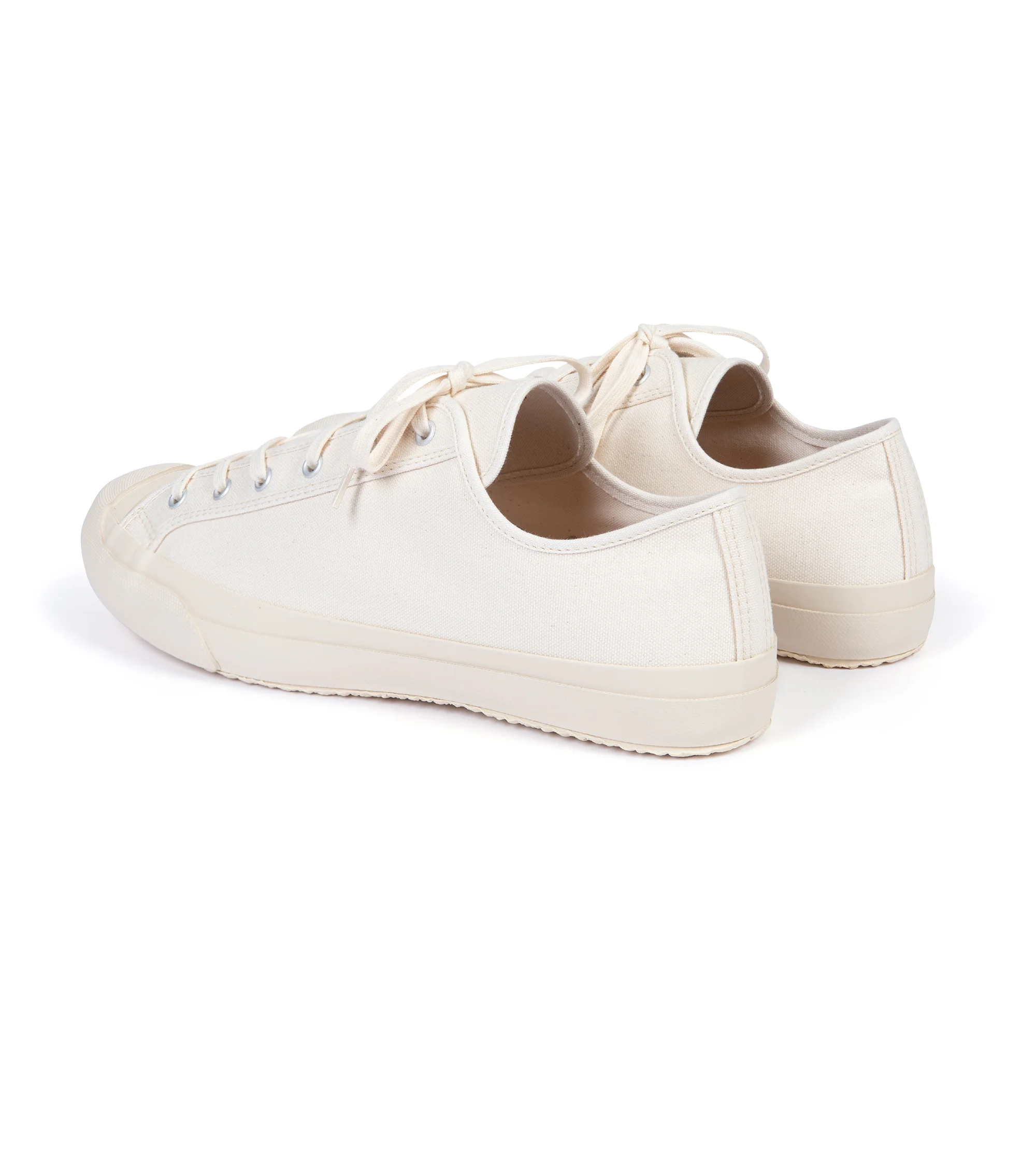 Doek Court Canvas Sneaker: Ecru - Image 3