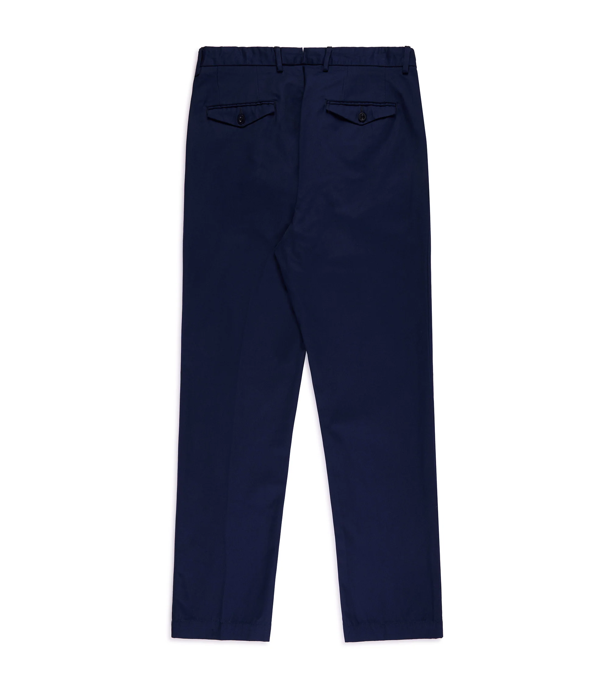 East Harbour Surplus Martin Pleated Cotton Gabardine Chino Trousers: Blue - Image 3