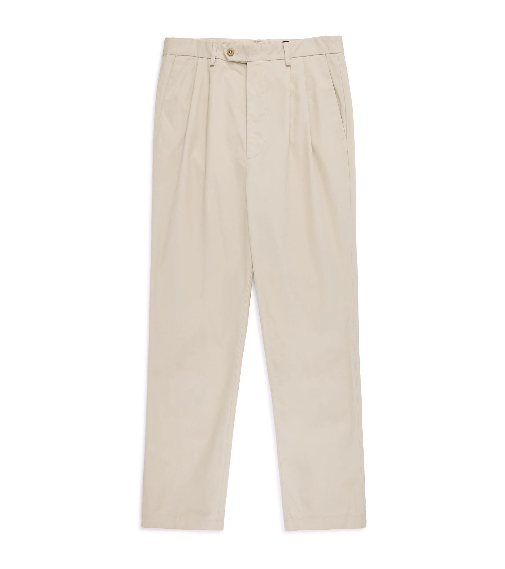 East Harbour Surplus Martin Pleated Cotton Gabardine Chino Trousers: Sand