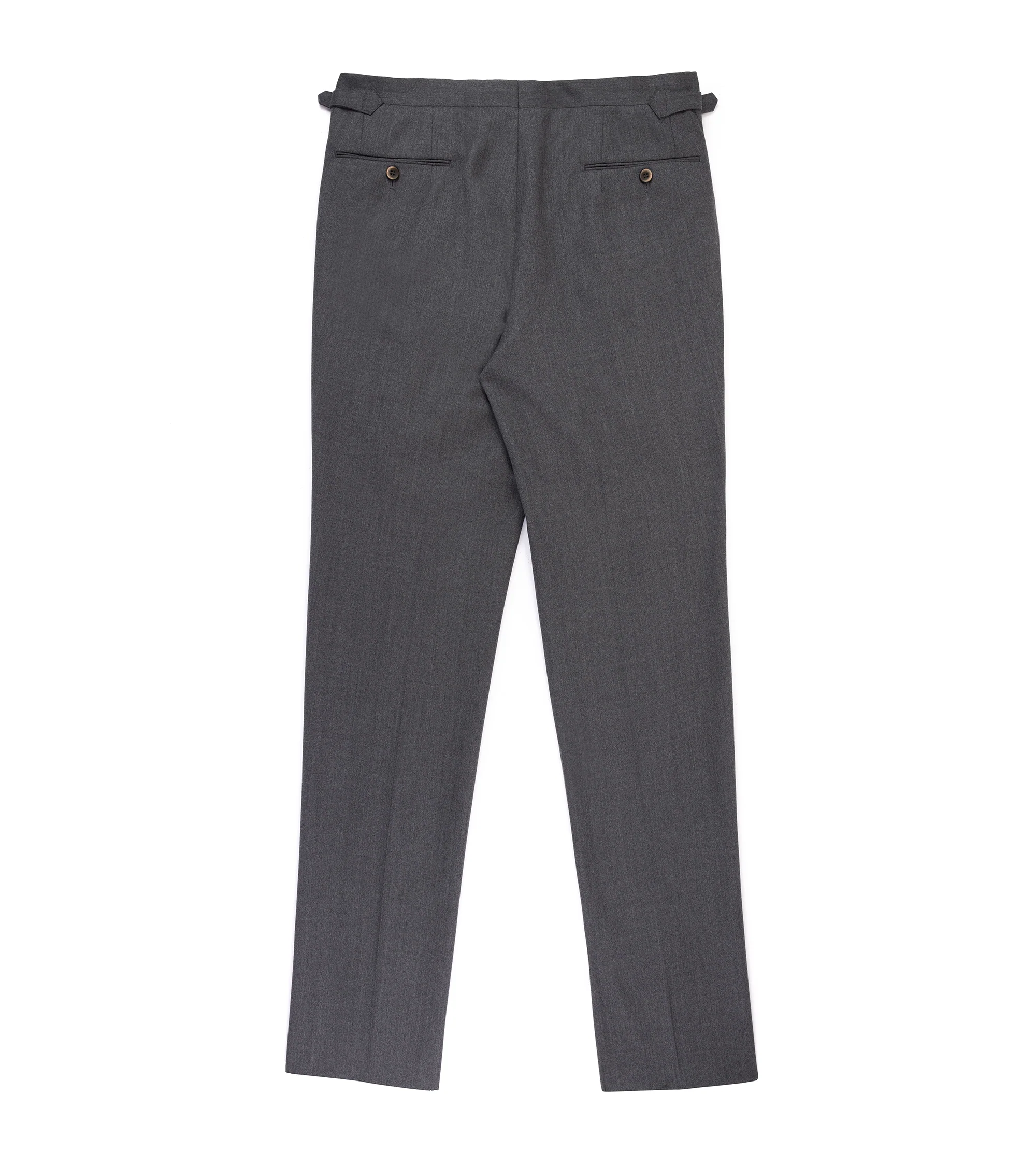 Echizenya for Trunk Wool Serge Pleated Trousers: Grey - Image 3