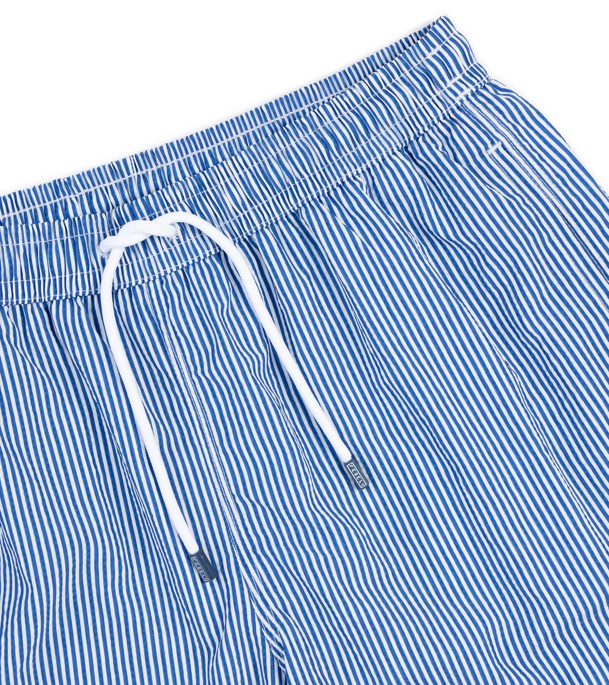 Fedeli Madeira Sakar Stripe Swim Trunks: Denim - Image 3