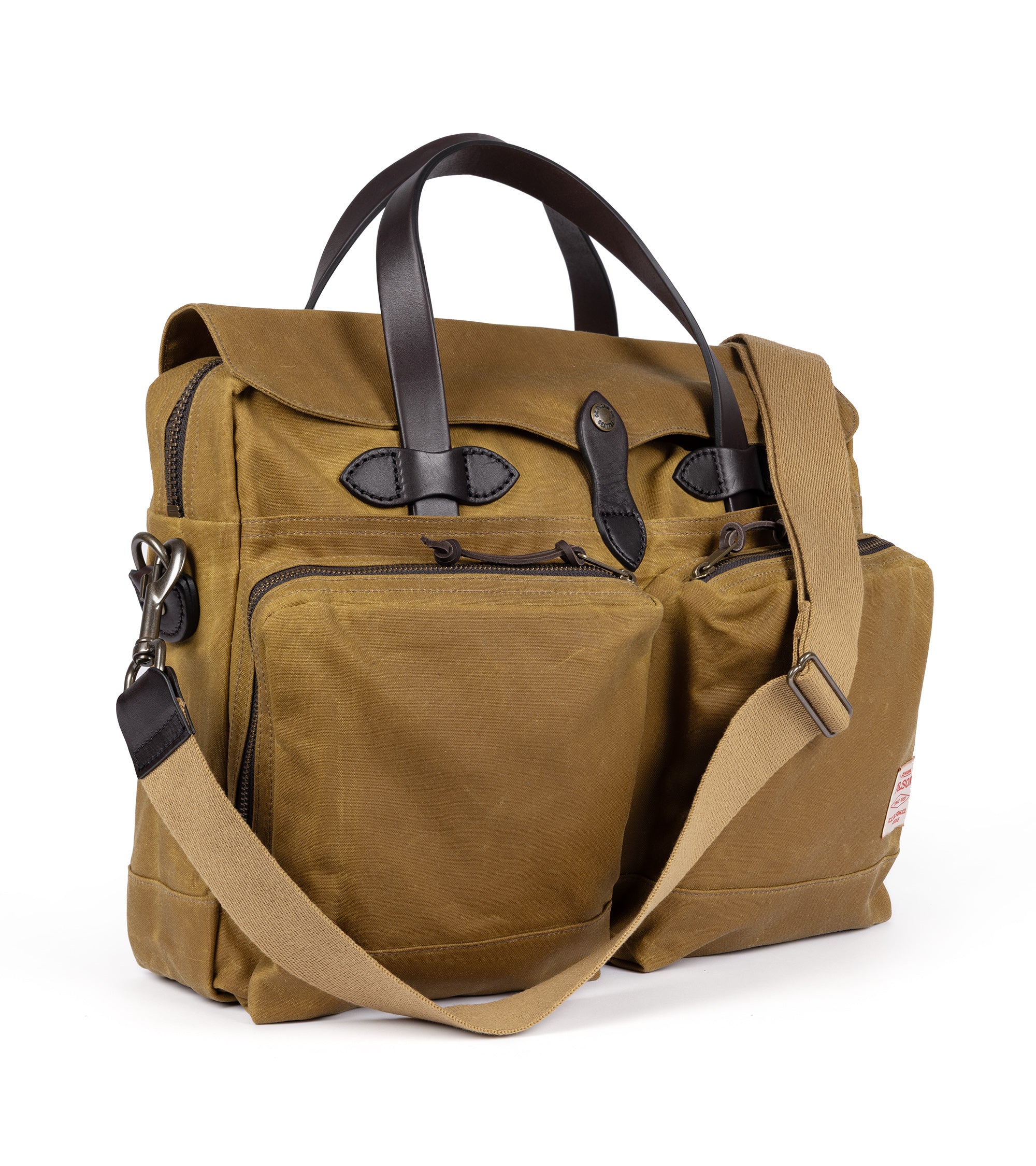 Filson 24hr Tincloth Briefcase: Tan - Image 3