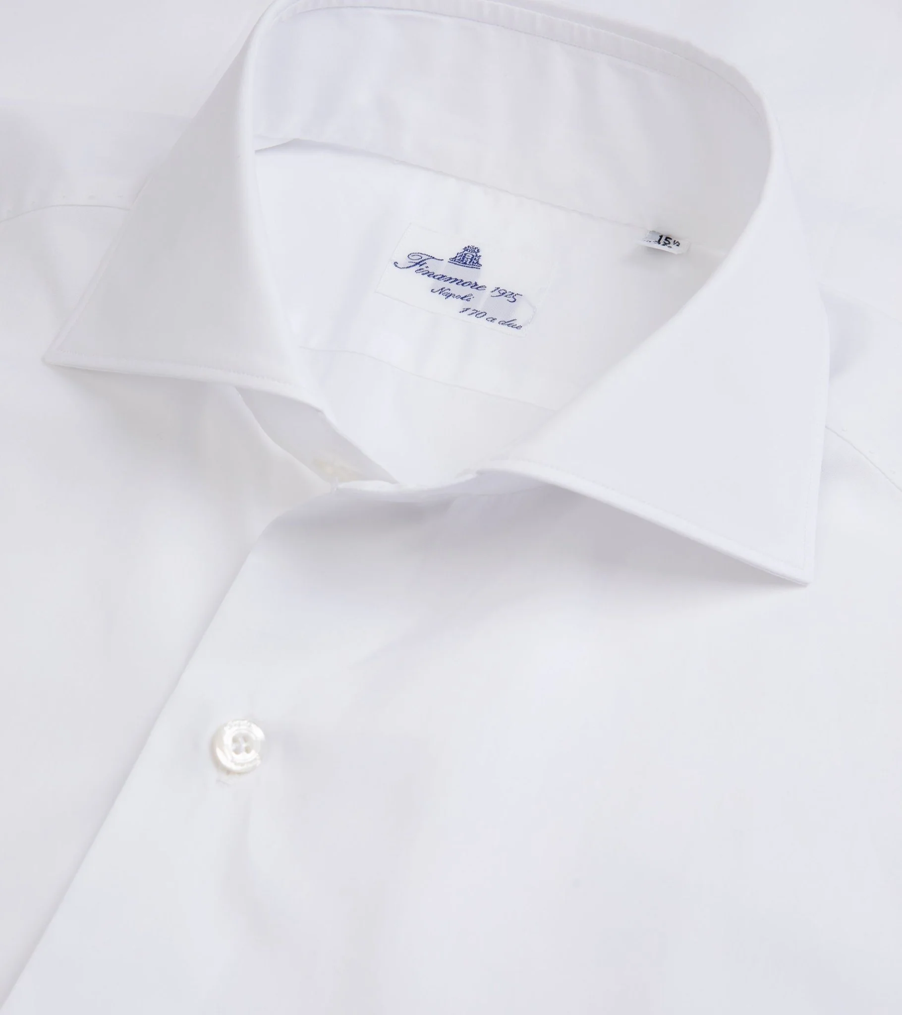 Finamore Milano Eduardo 170 Giza Cotton Formal Shirt: White - Image 4