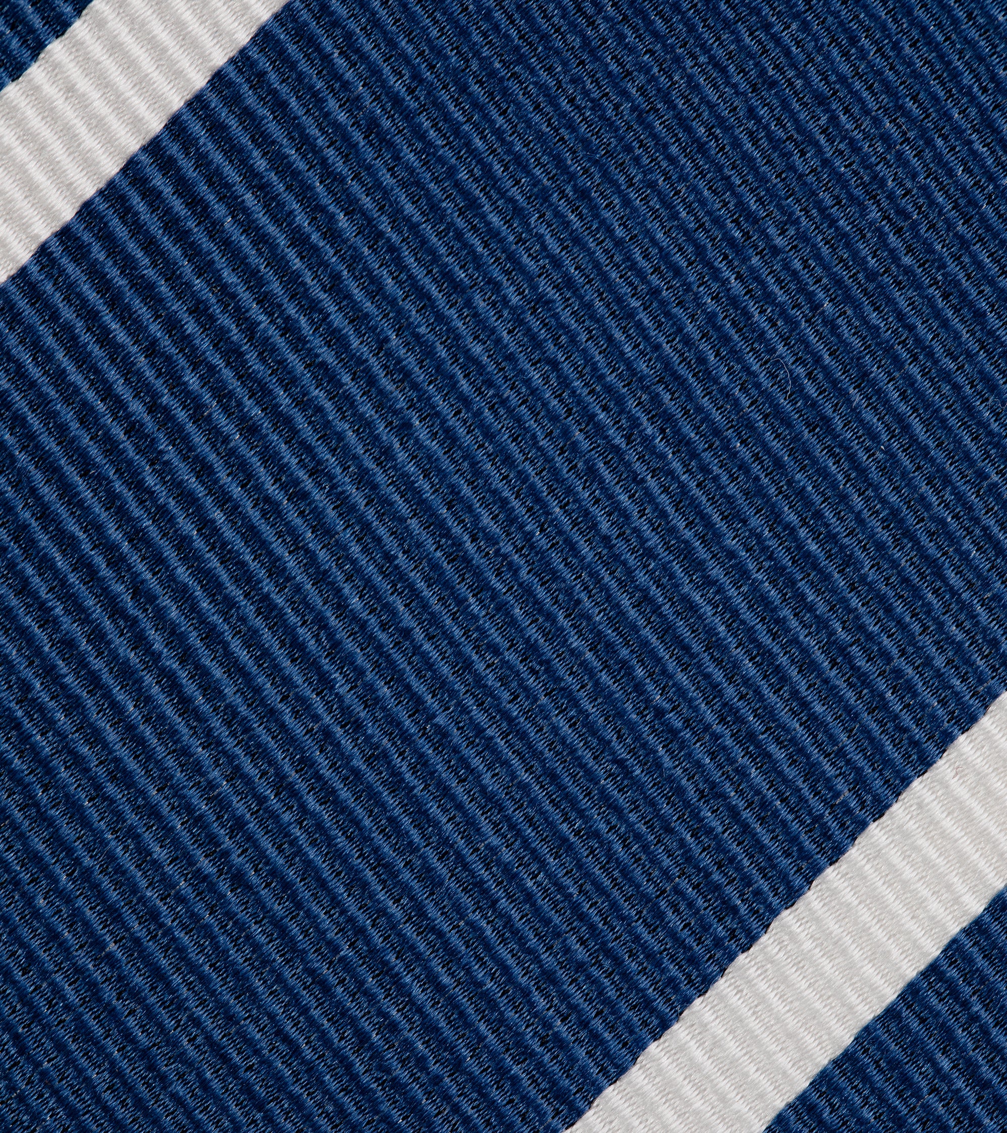 Finamore Silk Reppe Stripe Tie: Blue - Image 2