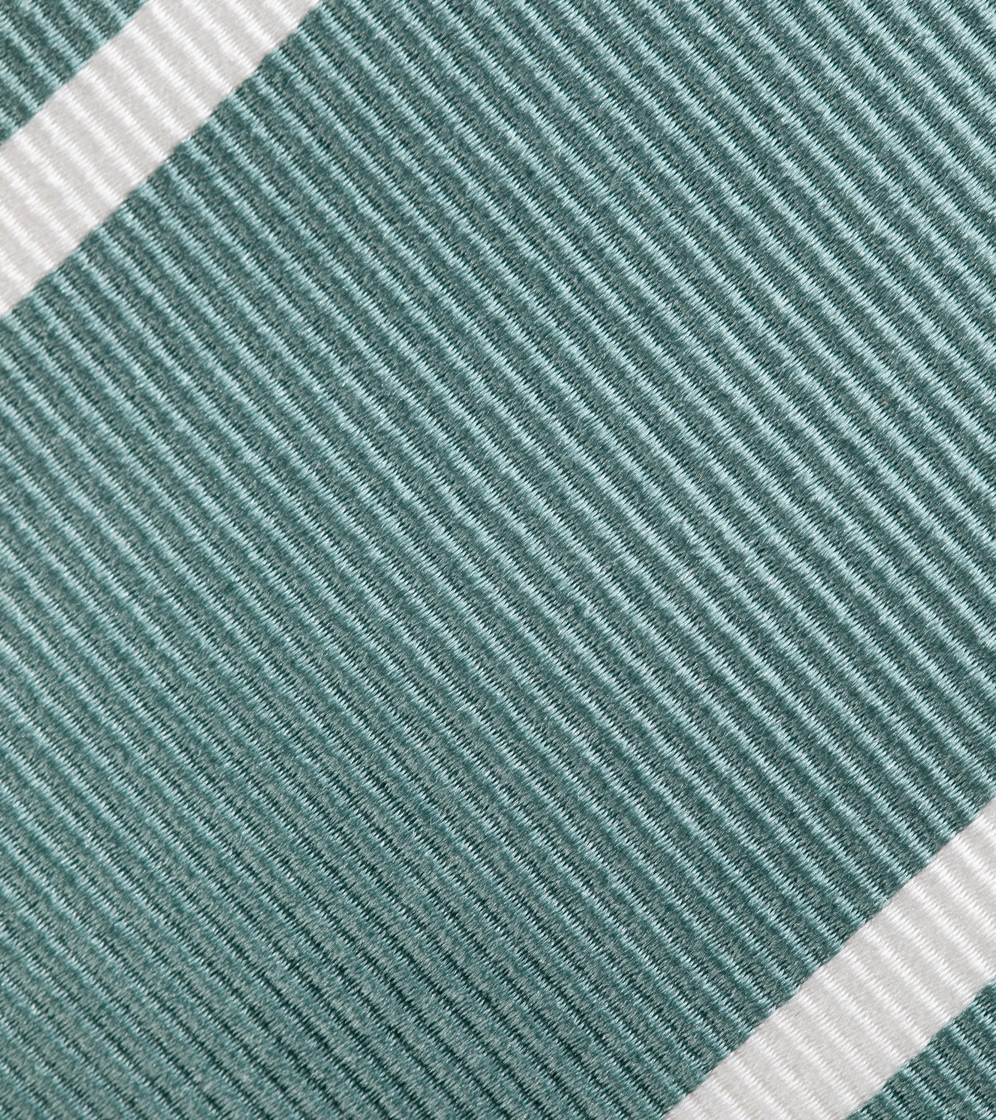 Finamore Silk Reppe Stripe Tie: Pearl Green - Image 2