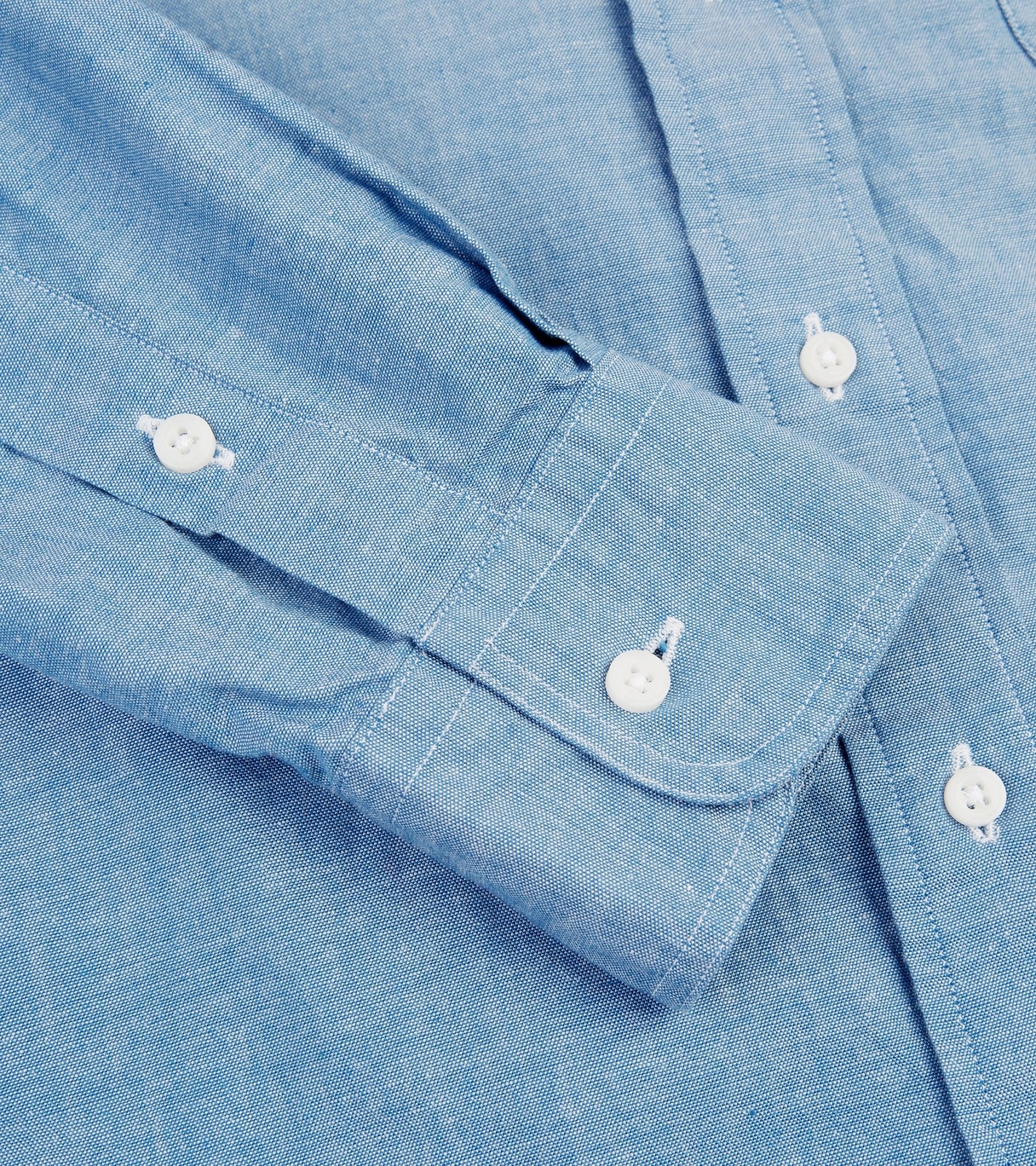 Gitman Vintage Chambray Shirt: Blue - Image 4