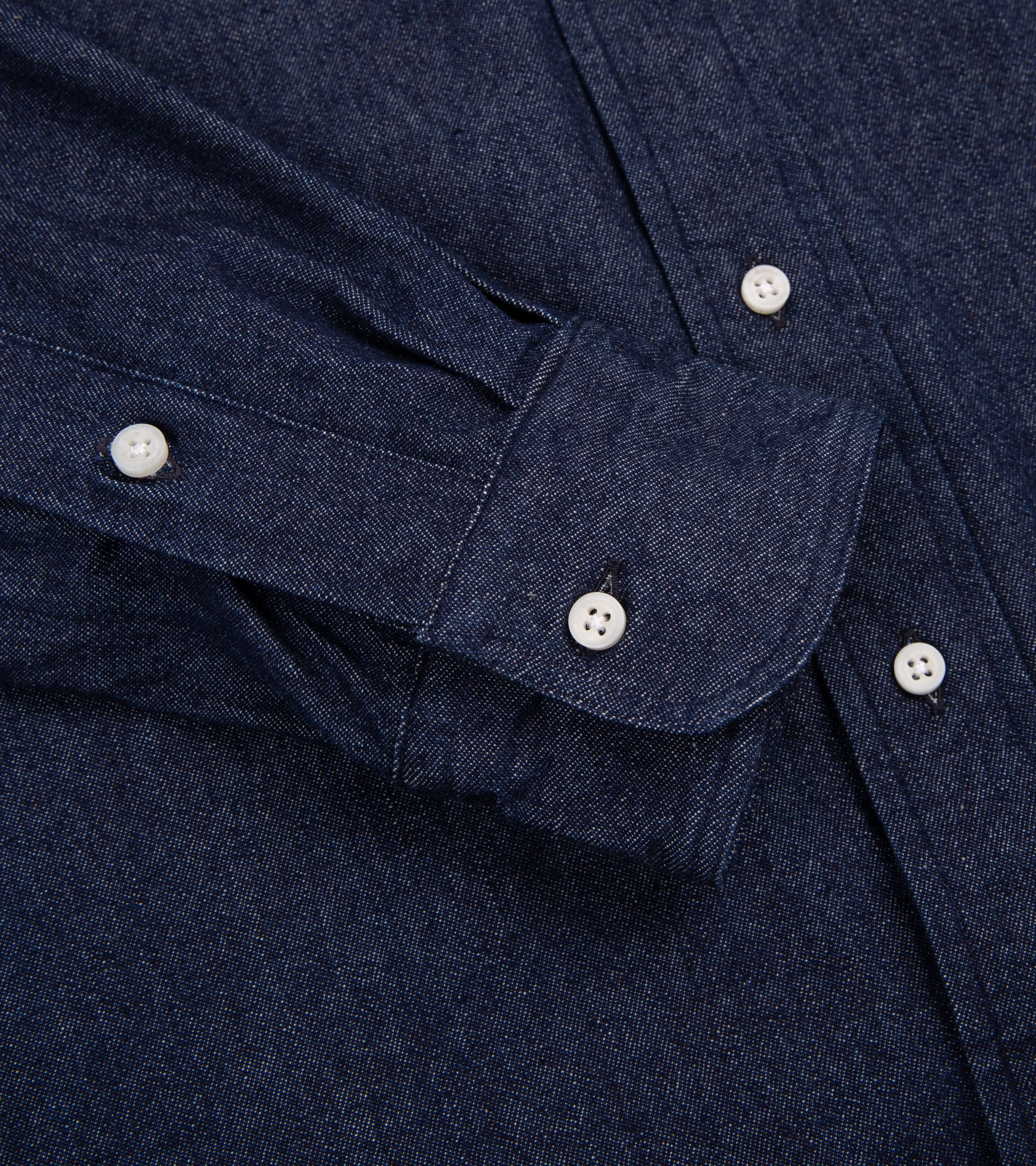 Gitman Vintage Denim Shirt: Dark Blue - Image 3