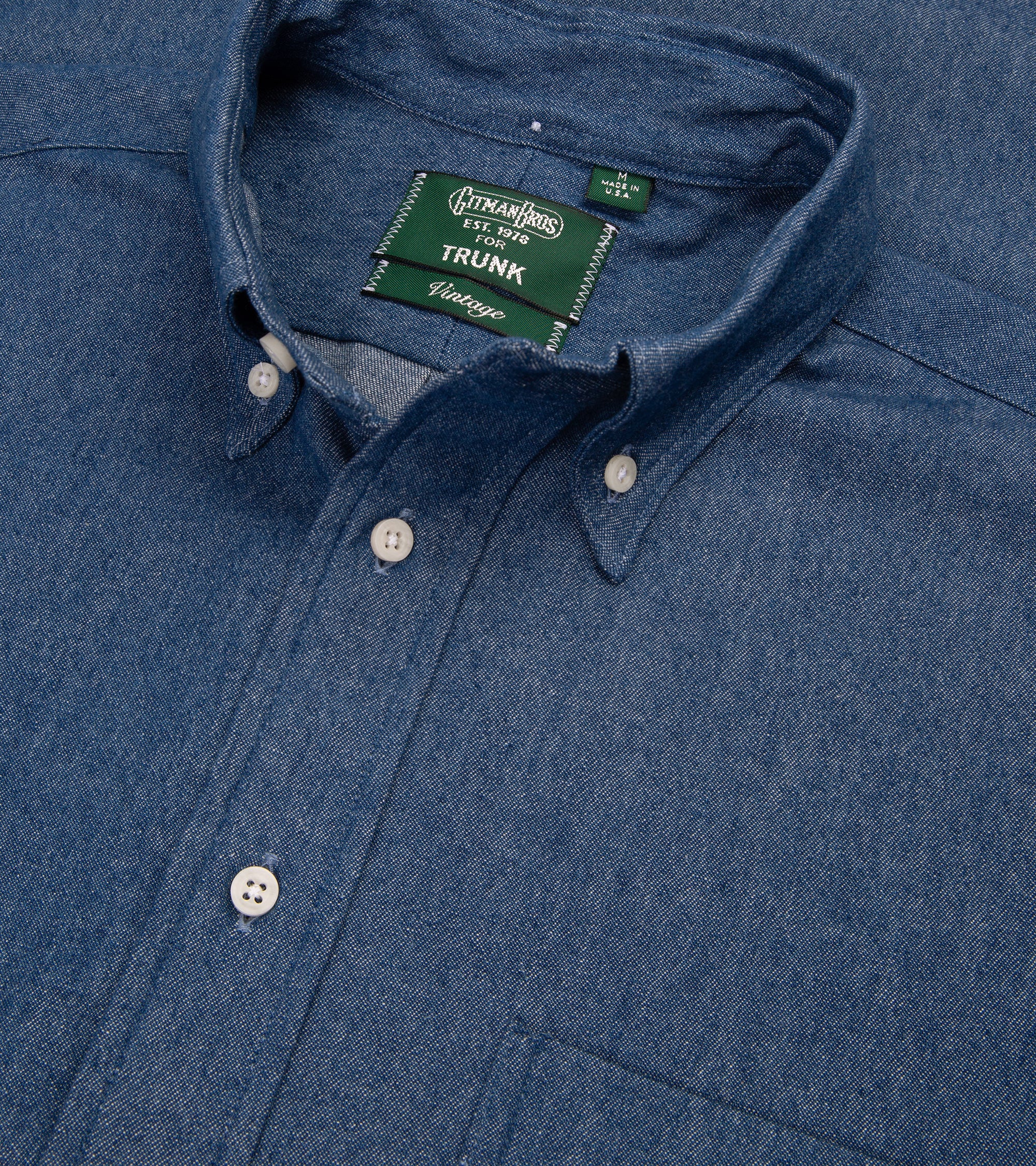 Gitman Vintage Denim Shirt: Light Blue - Image 3