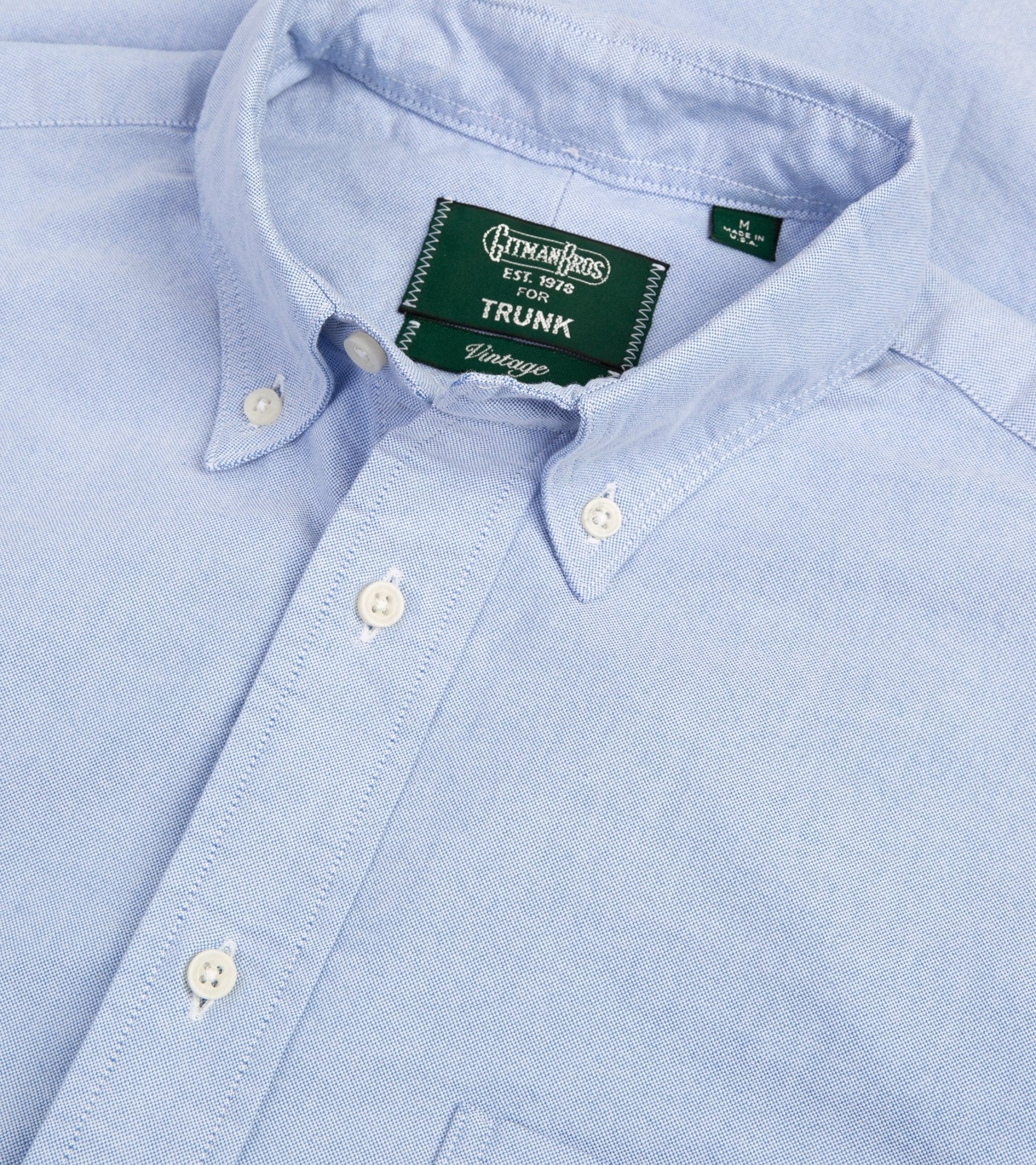 Gitman Vintage Oxford Shirt: Blue - Image 3