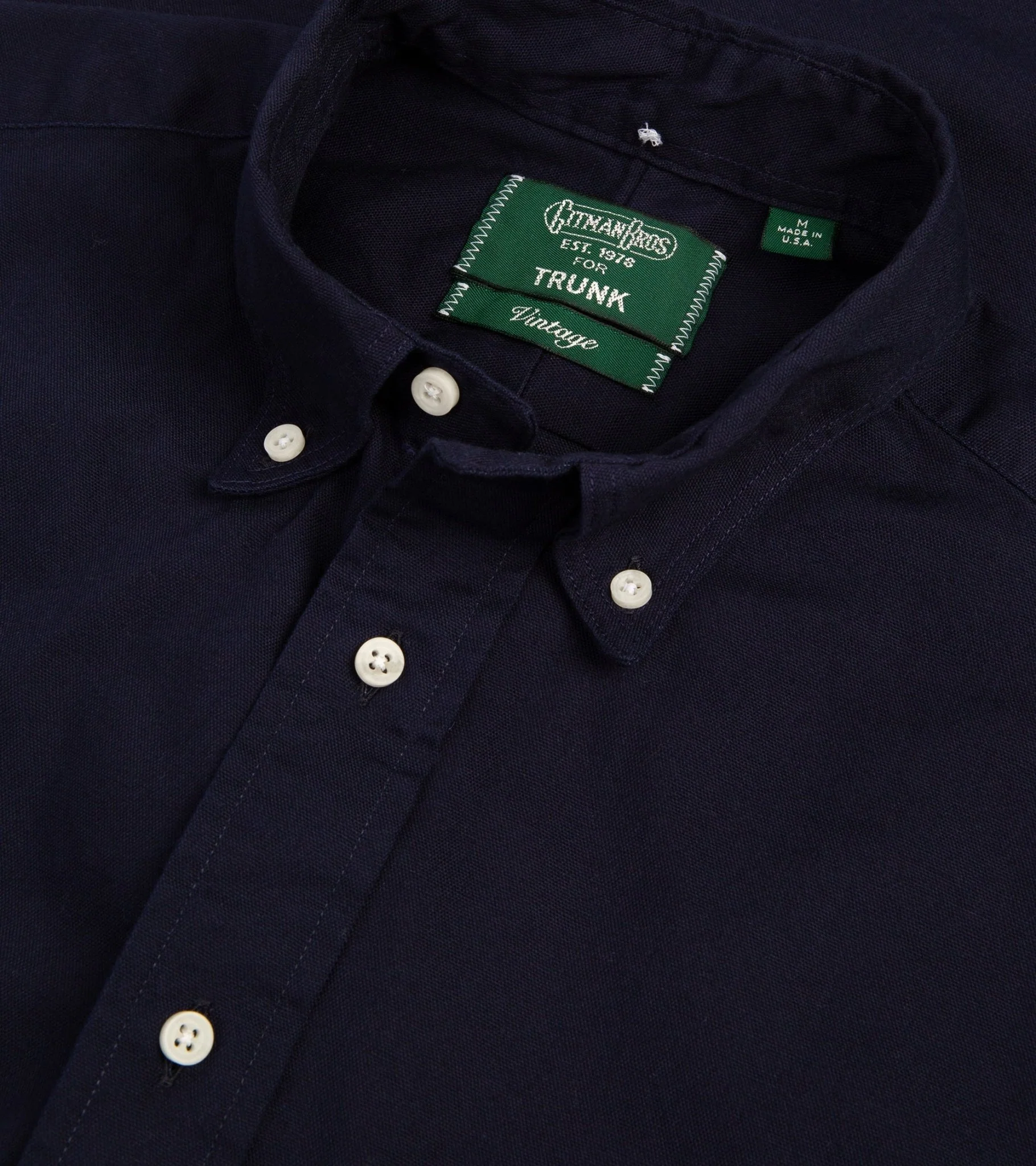 Gitman Vintage Oxford Shirt: Navy - Image 3