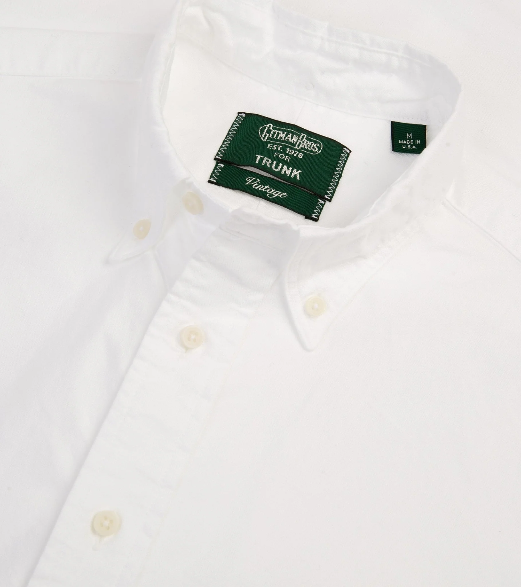 Gitman Vintage Oxford Shirt: White - Image 3