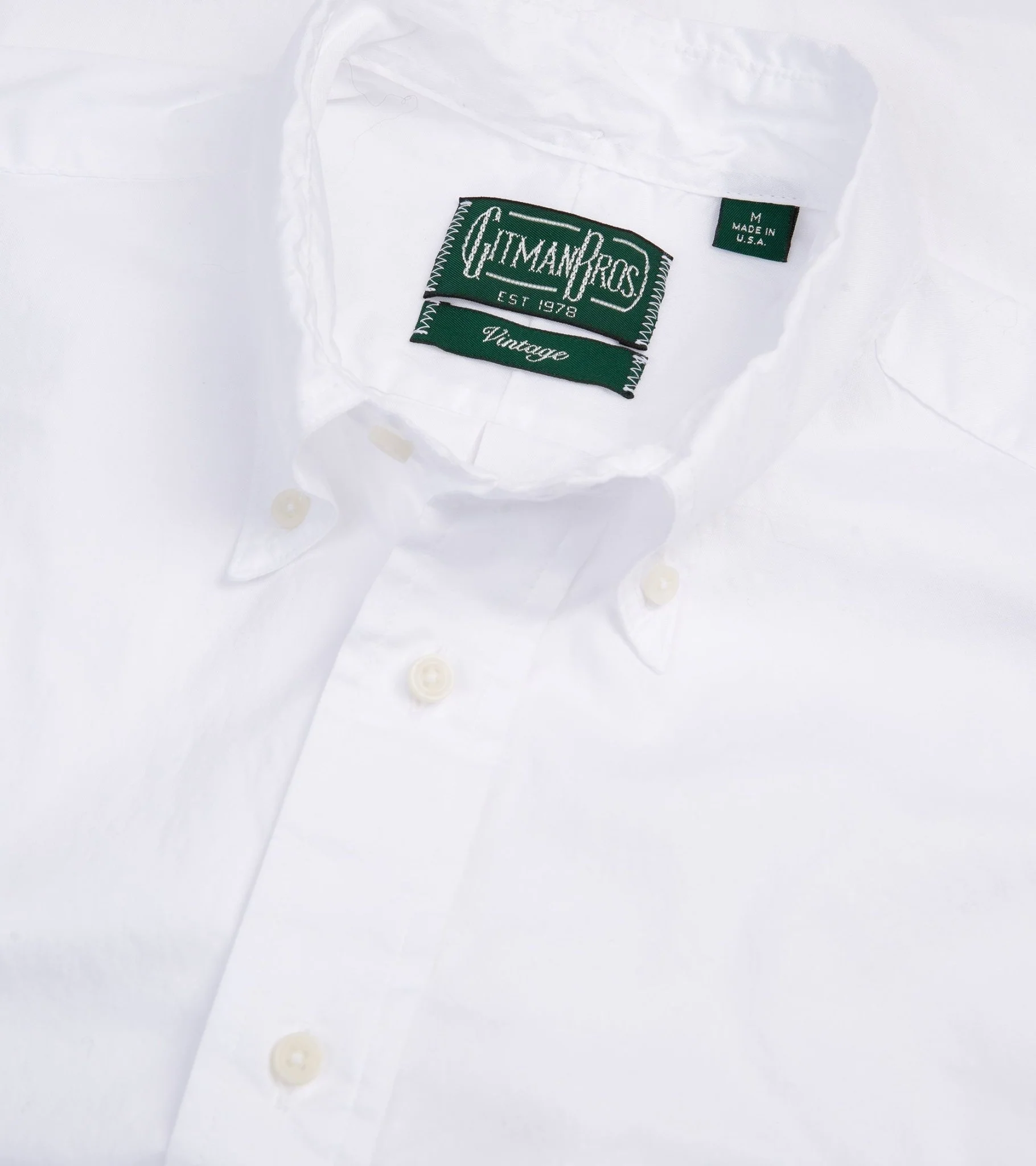 Gitman Vintage Zephyr Cotton Shirt: White - Image 3