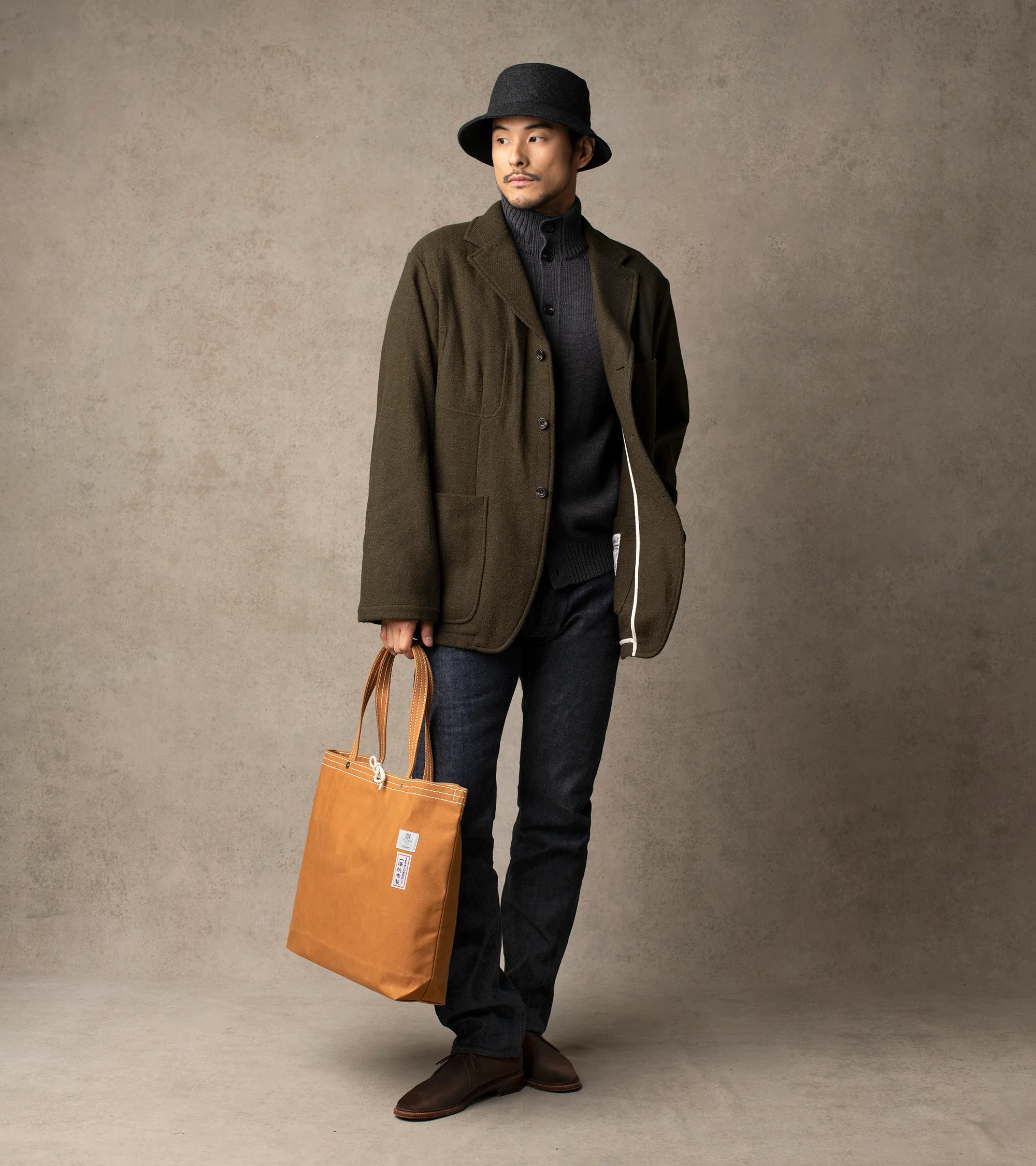 Ichizawa Hanpu for Trunk Large Tool Bag: Light Brown - Image 2