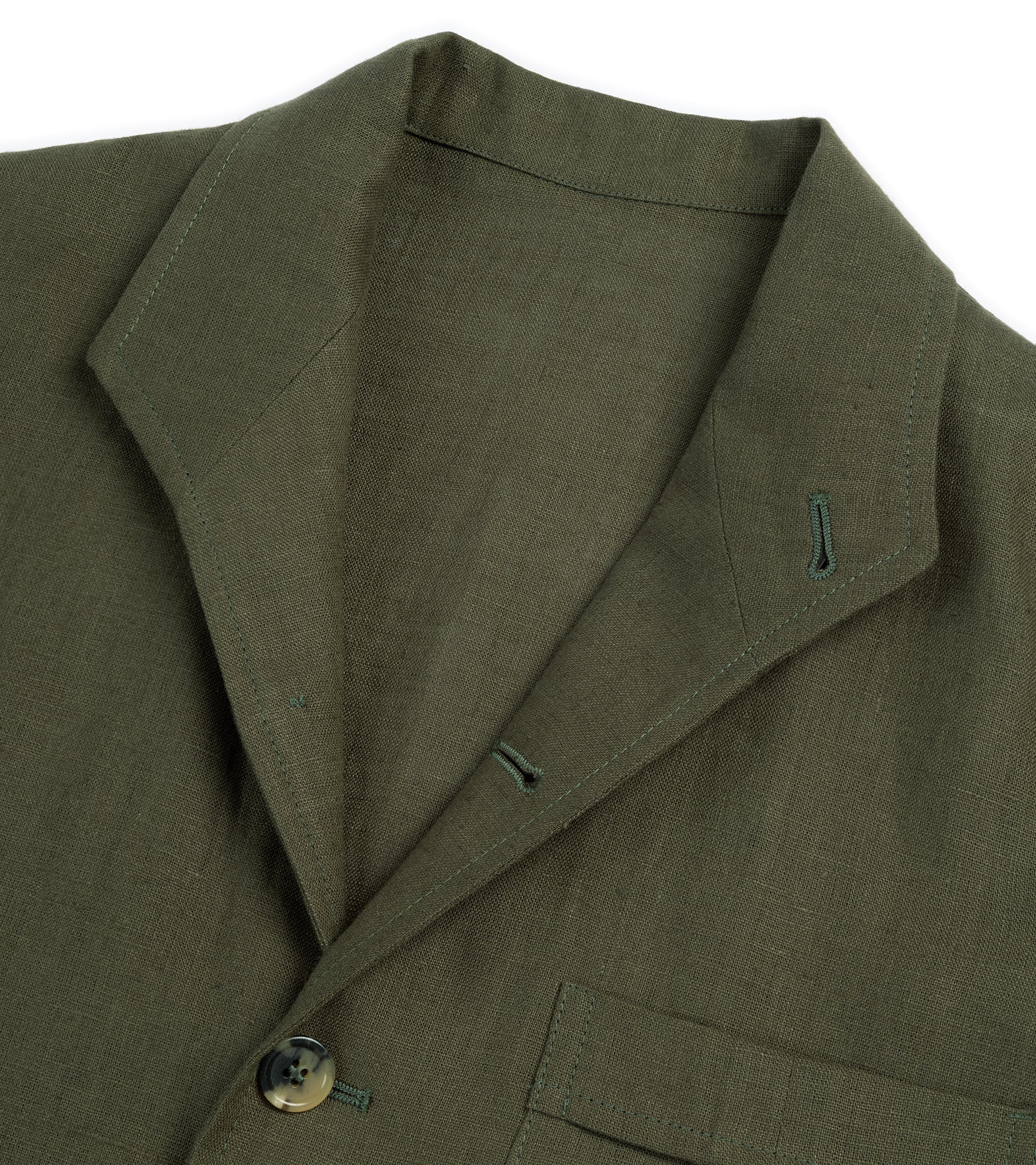 Justo Gimeno Linen Shooting Teba Jacket: Bay Green - Image 2